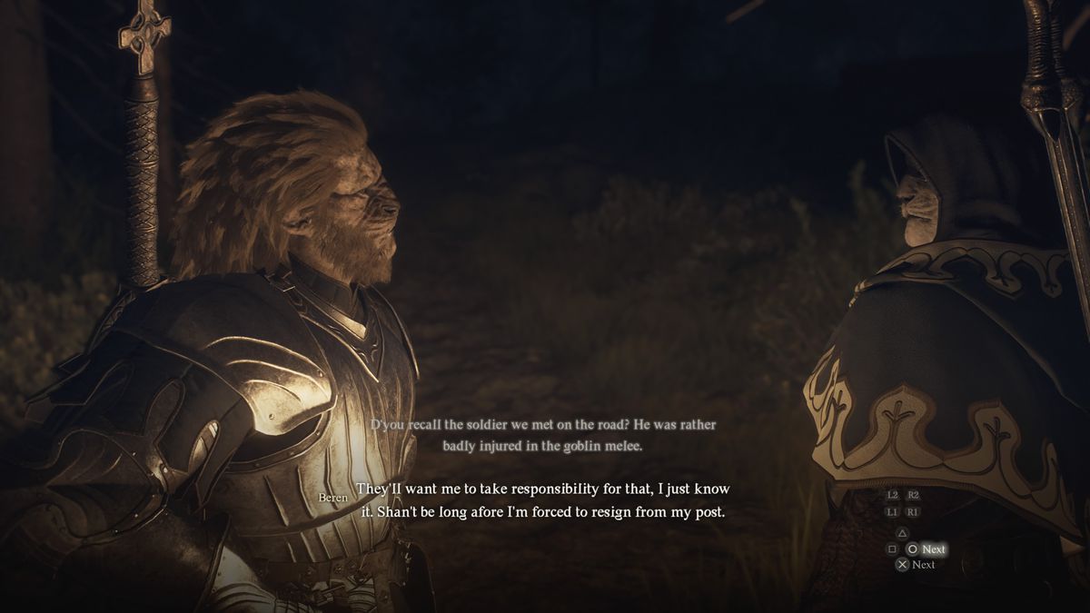 Beren speaks to the Arisen in Dragon’s Dogma 2