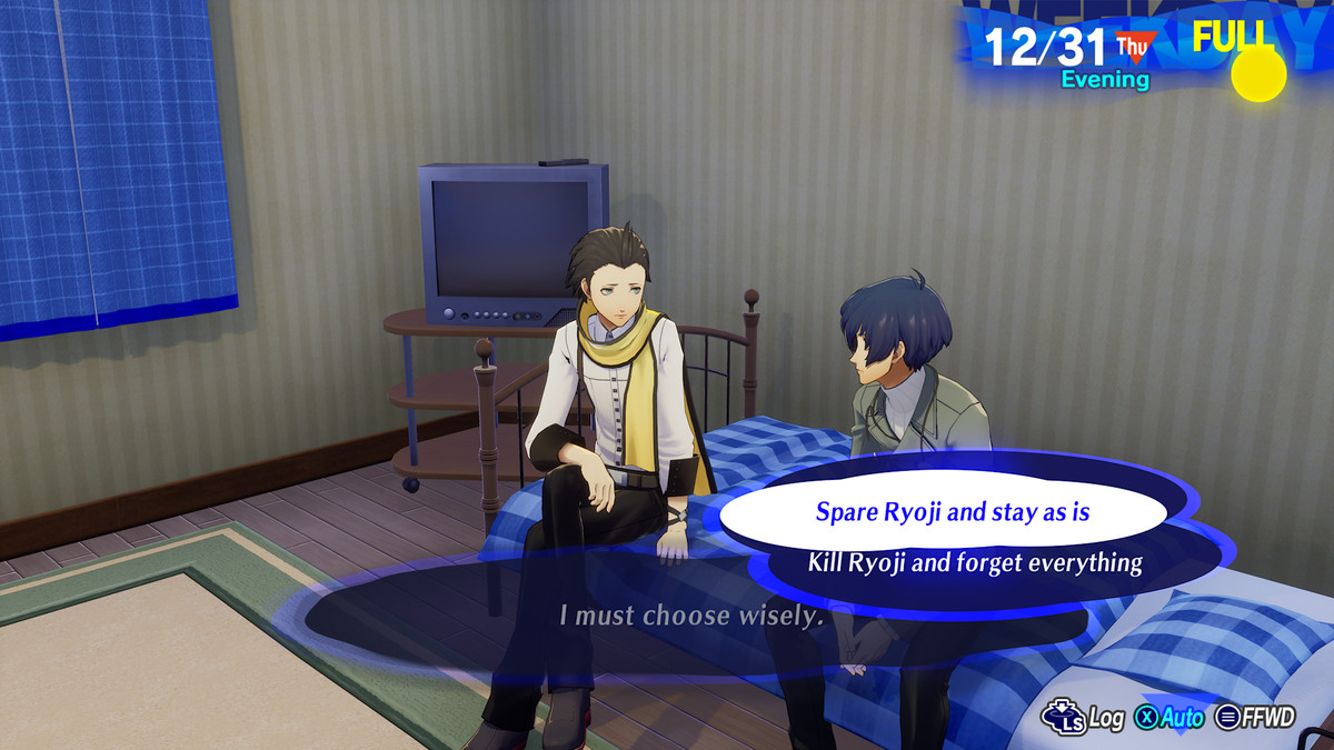 Ryoji asks the player to kill them in Persona 3 Reload