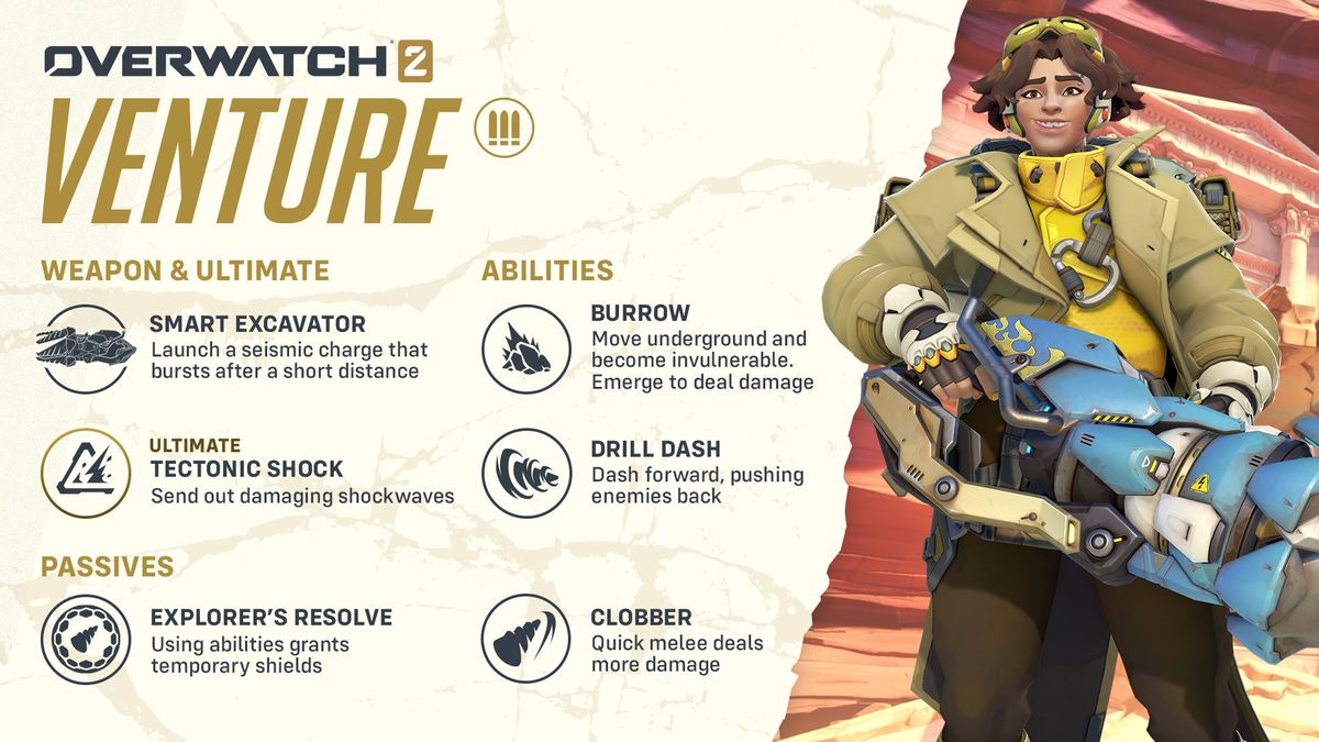 Overwatch 2’s new hero Venture is playable for free this weekend