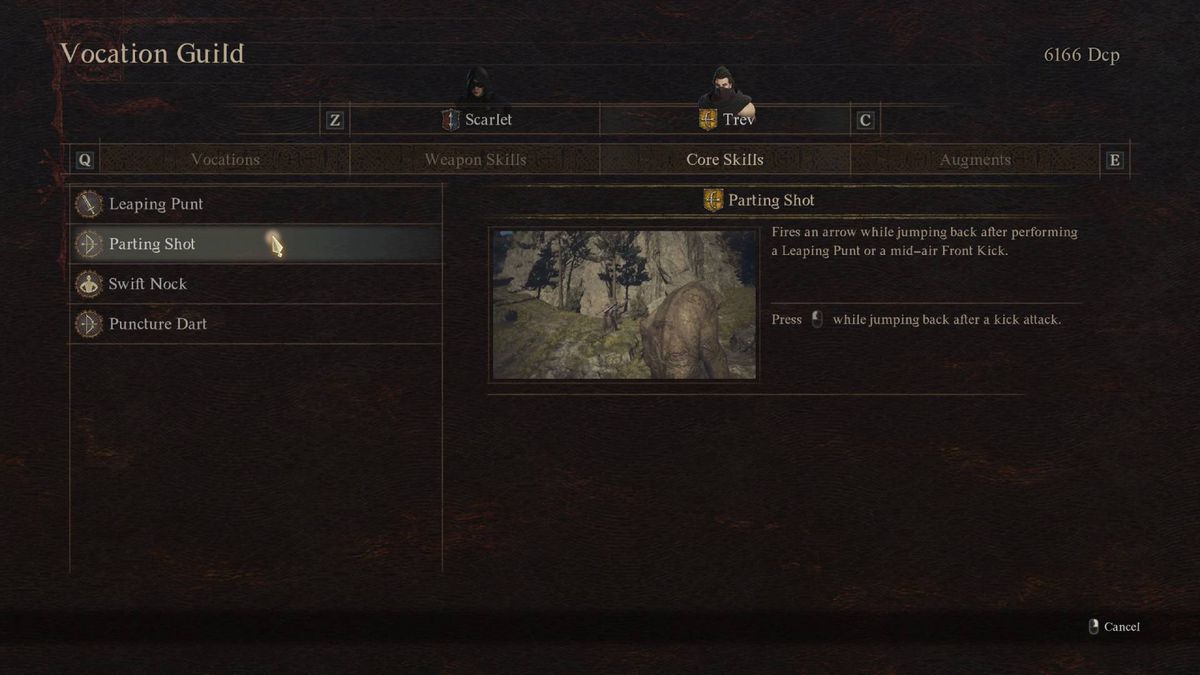 A menu shows the core skills and augments for the best Archer build in Dragon’s Dogma 2.