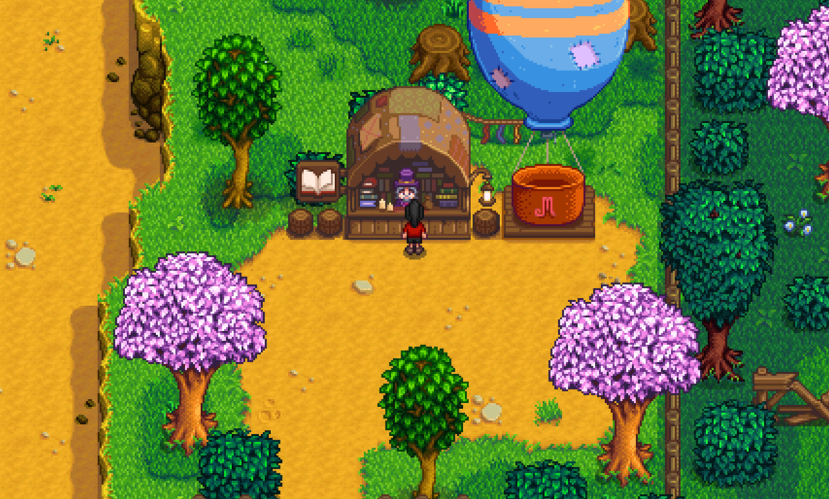 Where to find the bookseller in Stardew Valley