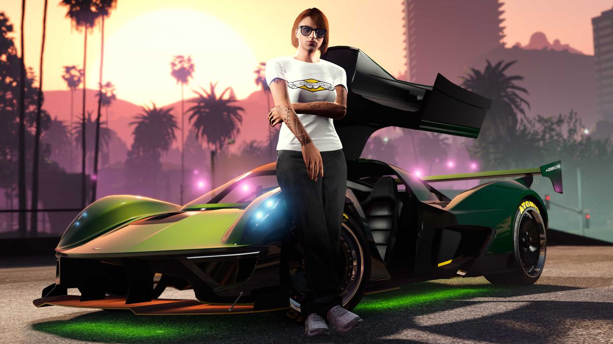 GTA Online promo art for the Dewbauchee tee