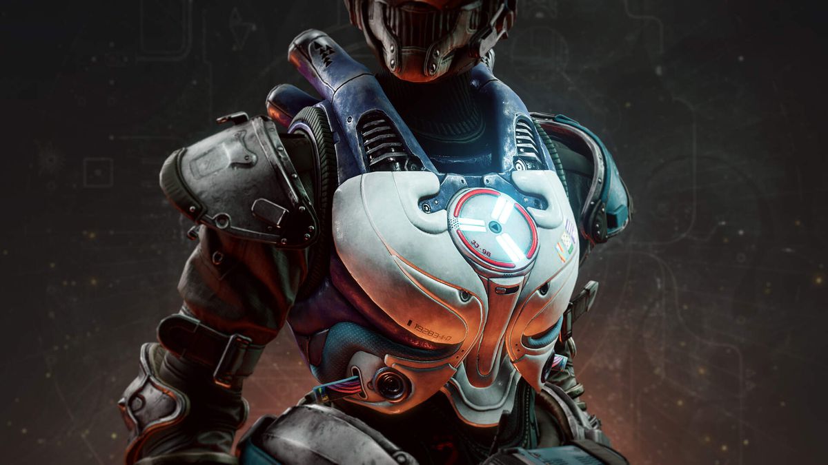 A Titan wearing the Hazardous Propulsion Exotic chest piece