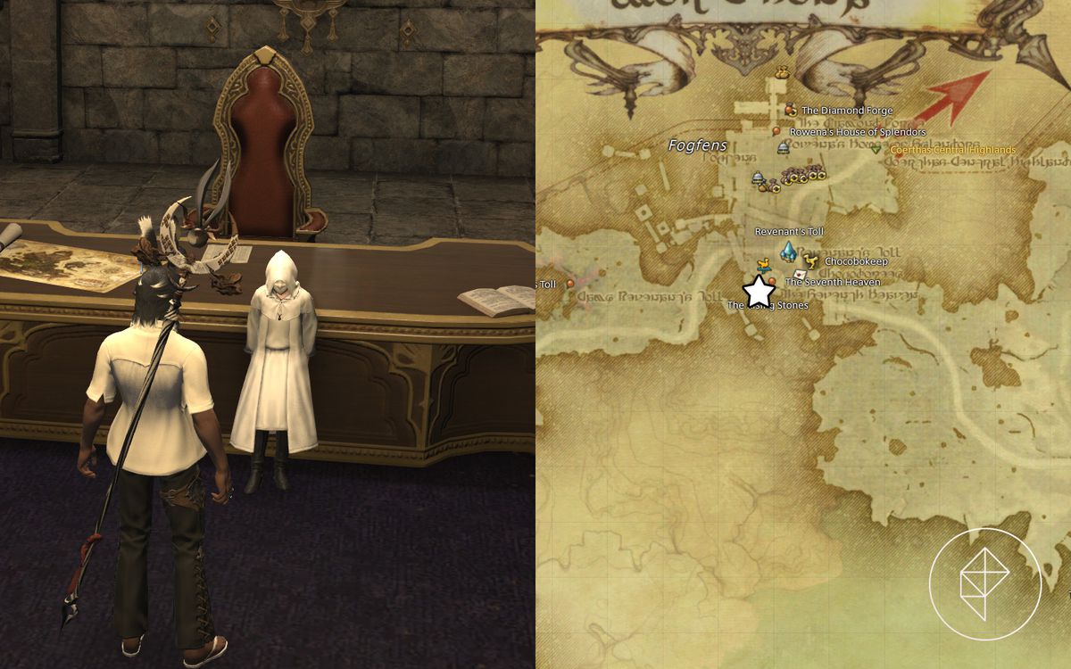 Unukalhai, a small boy in a white robe, in FFXIV