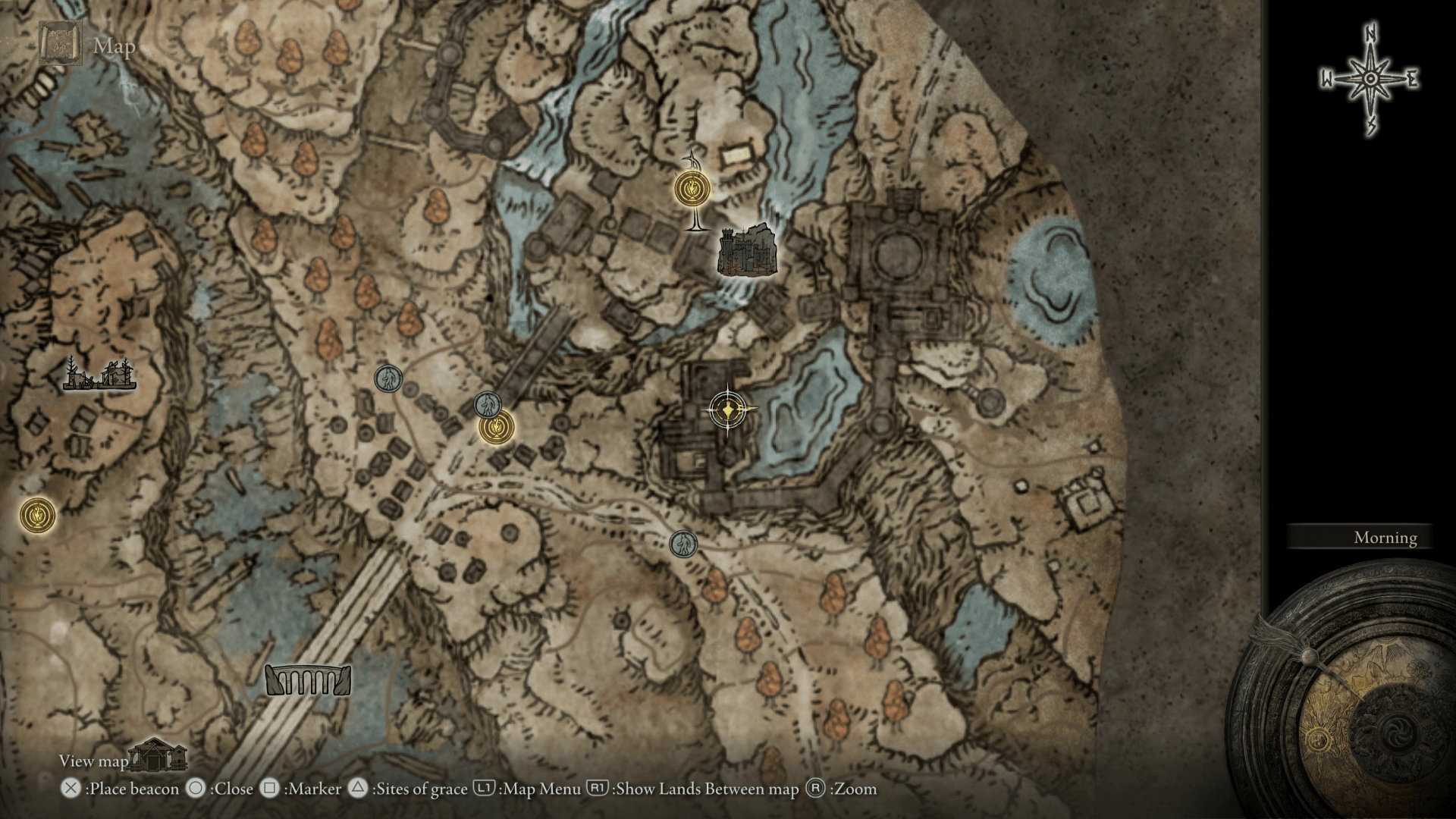 A map showing the location of a weapon in Elden Ring: Shadow of the Erdtree