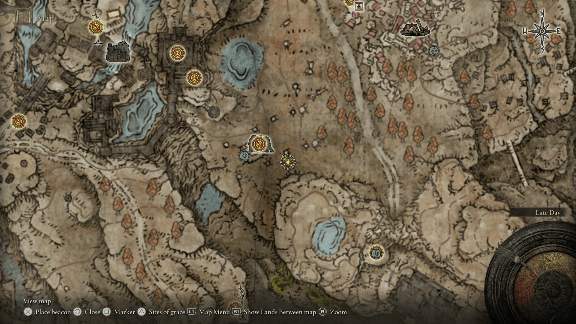 A map showing the location of a weapon in Elden Ring: Shadow of the Erdtree