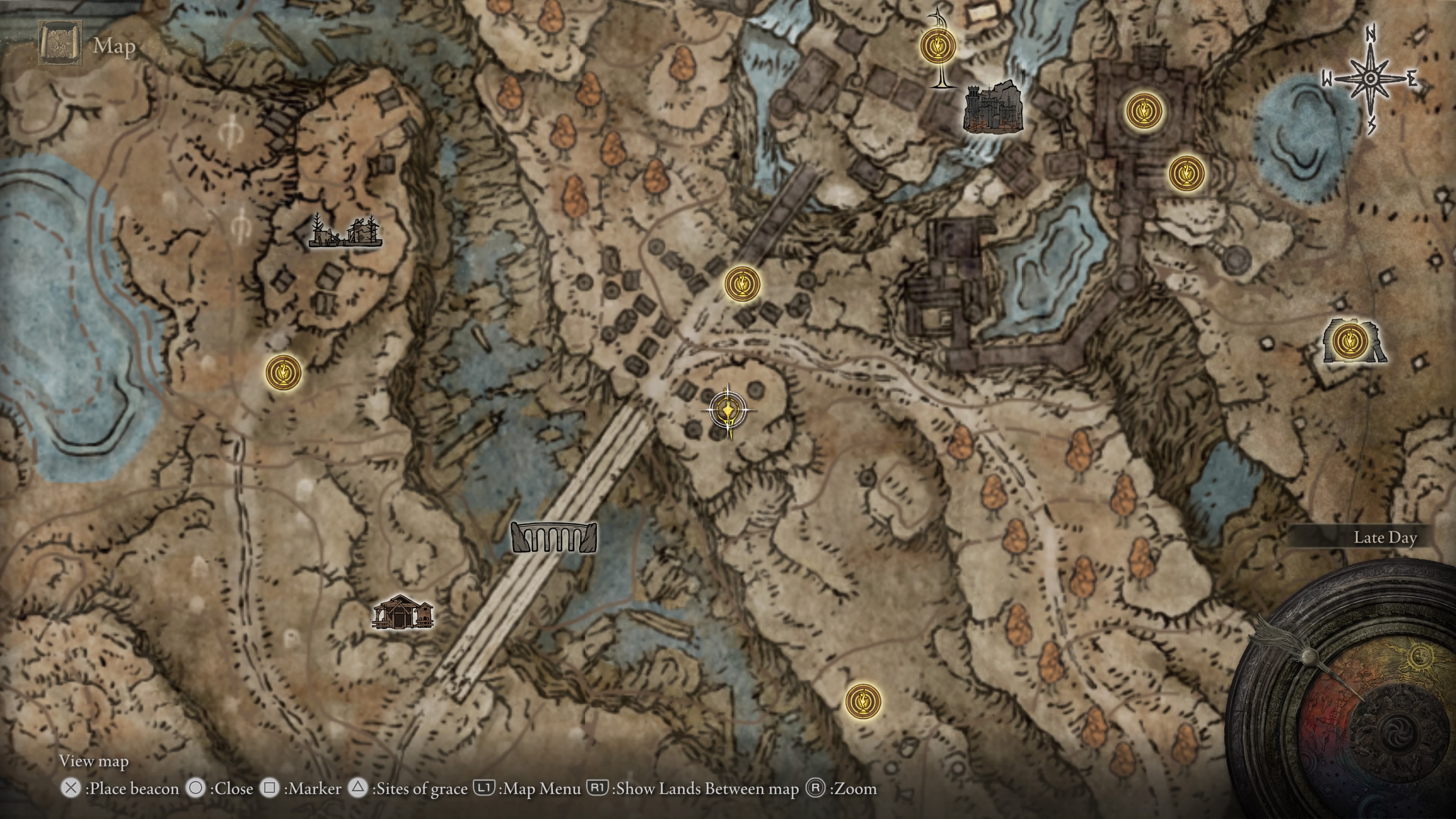 A map showing the location of a weapon in Elden Ring: Shadow of the Erdtree