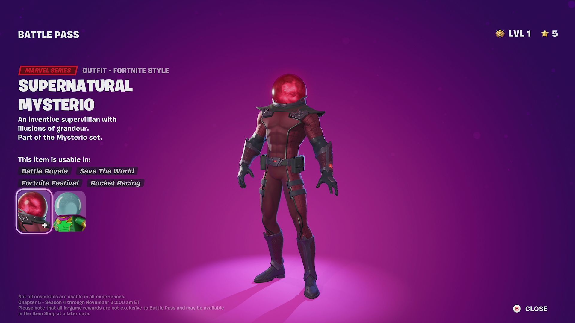 Supernatural Mysterio in Fortnite