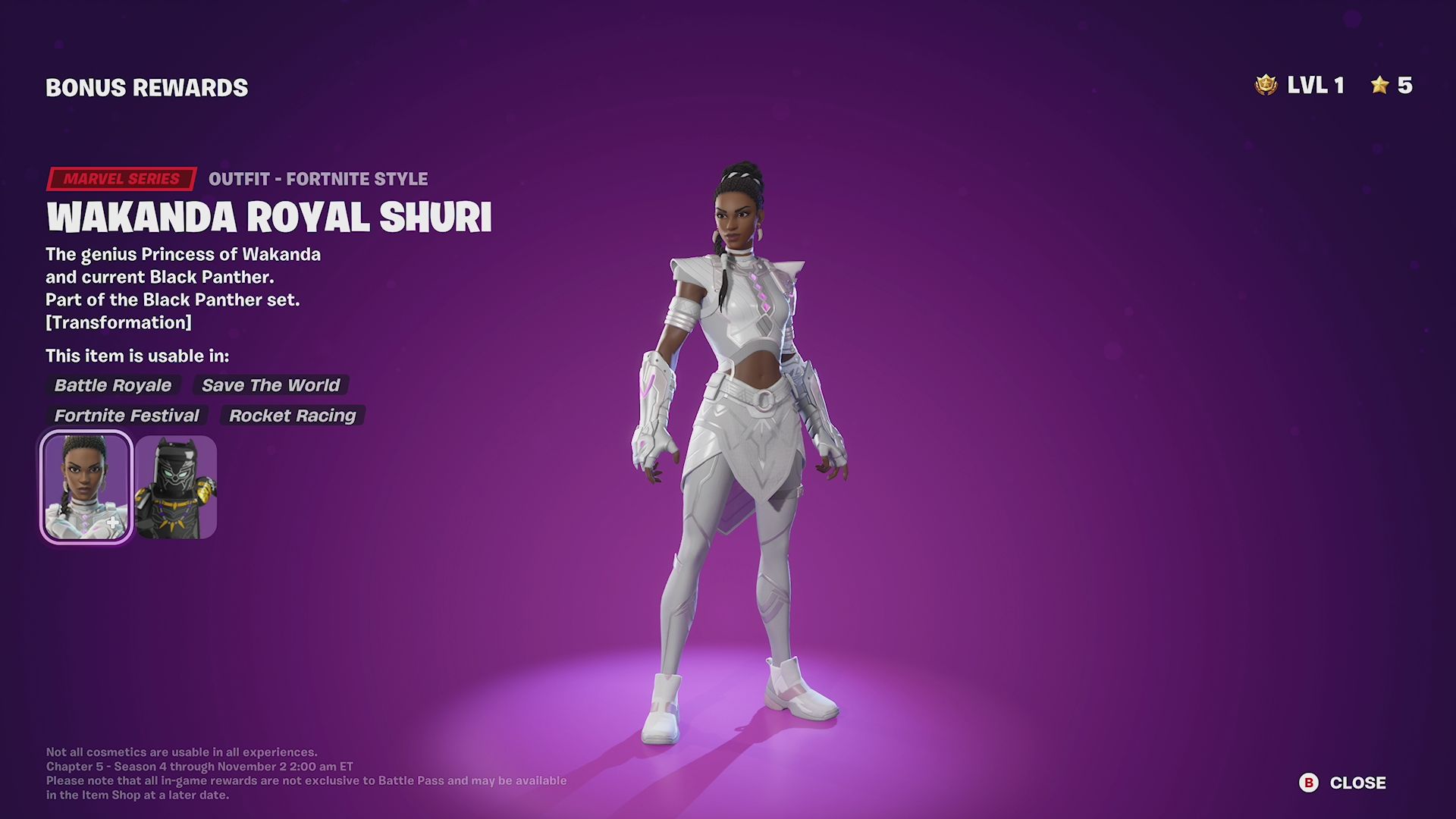 Wakanda Royal Shuri in Fortnite