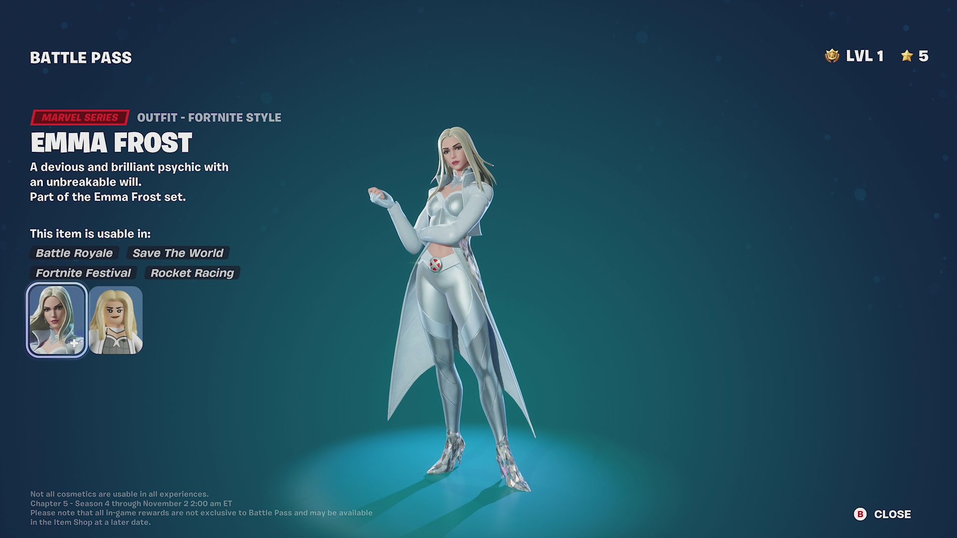 Emma Frost in Fortnite