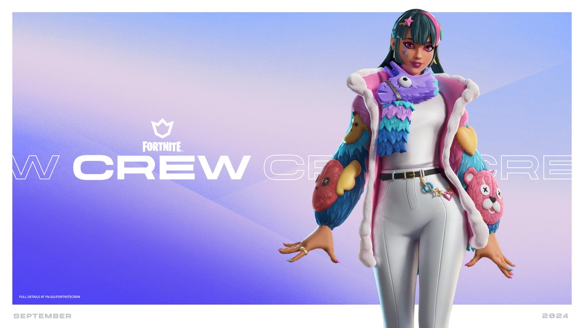 The Dali skin with the Fortnite Crew logo