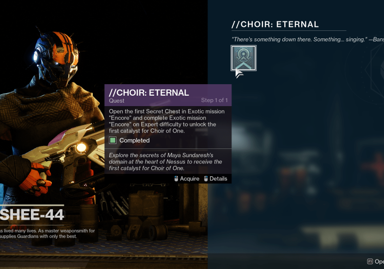 How to unlock the Choir of One Exotic Catalysts in Destiny 2