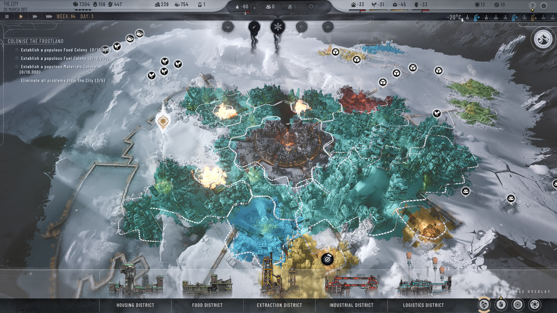 The captain prepares to build another district in Frostpunk 2