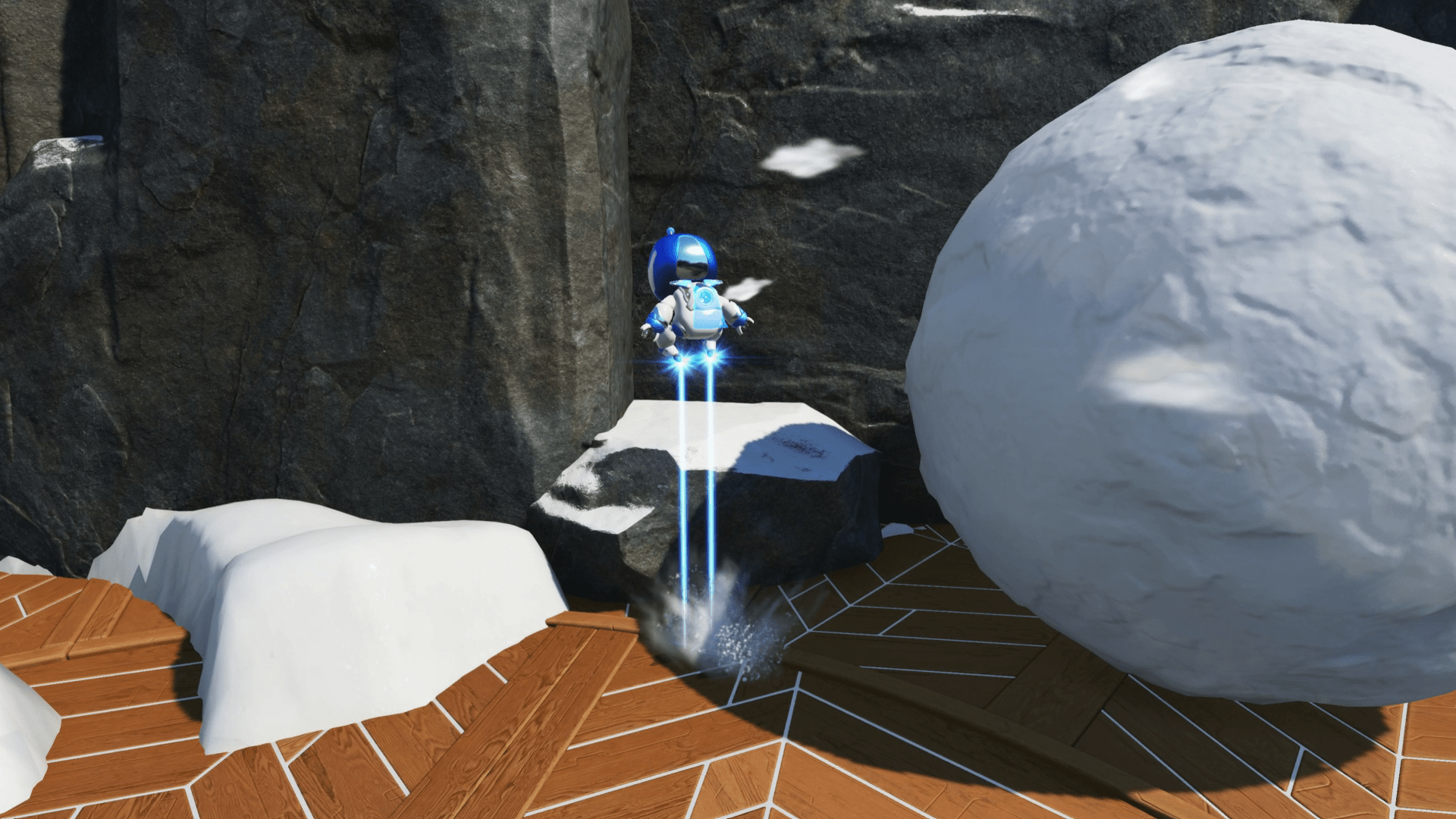 Astro searches for the hidden level in Frozen Meal in Astro Bot