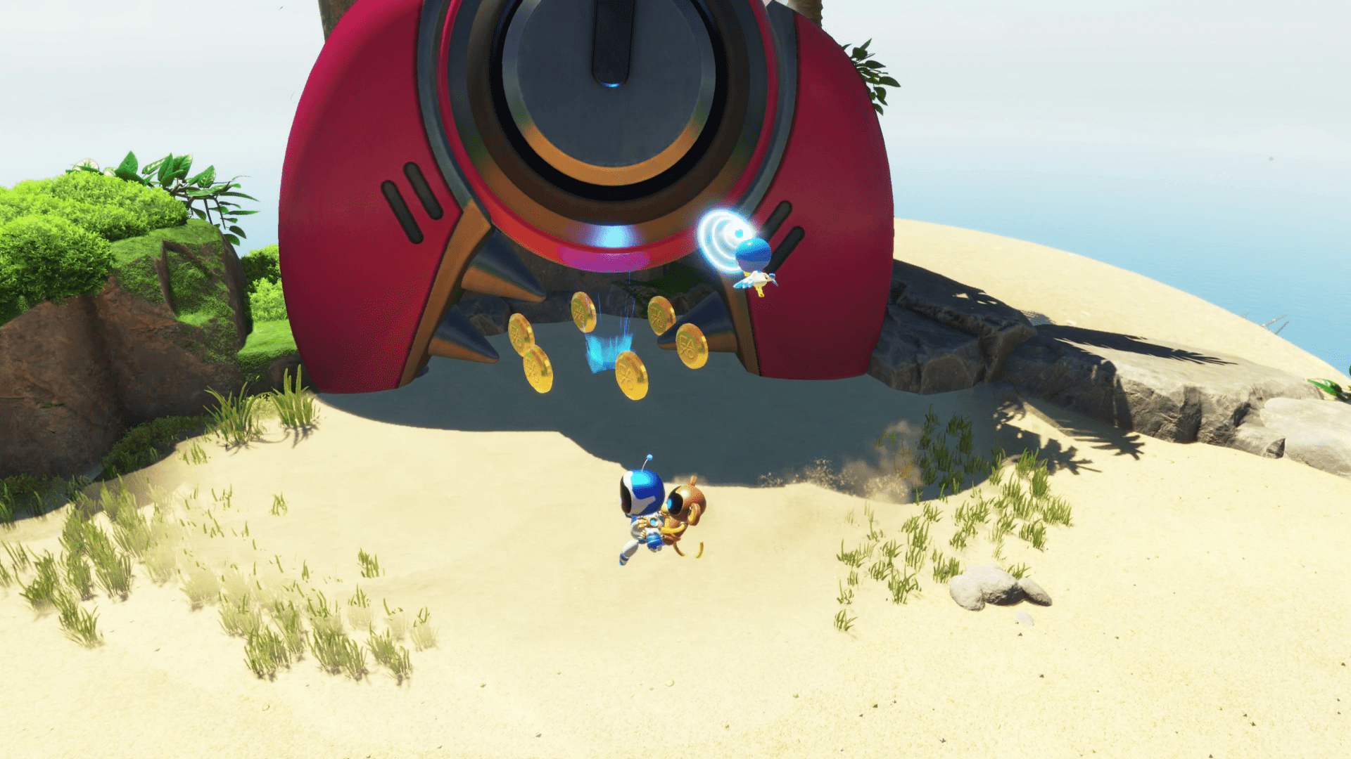 Astro searches for the hidden level in Go-Go Archipelago in Astro Bot