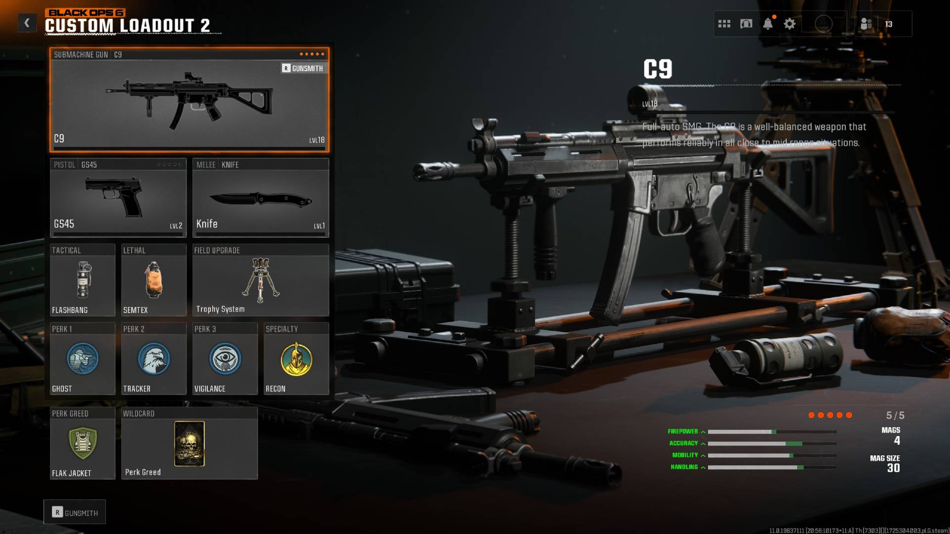 A C9 class in Black Ops 6