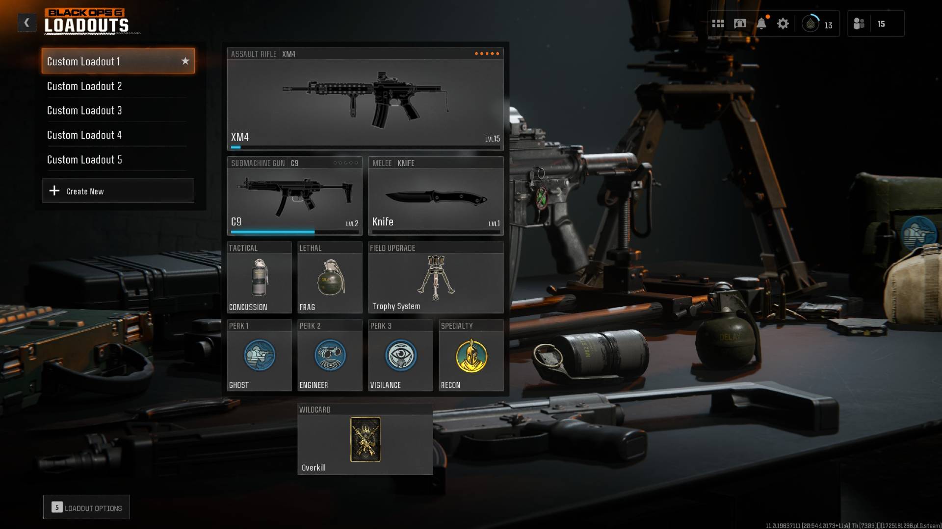 An XM4 class loadout in Black Ops 6.