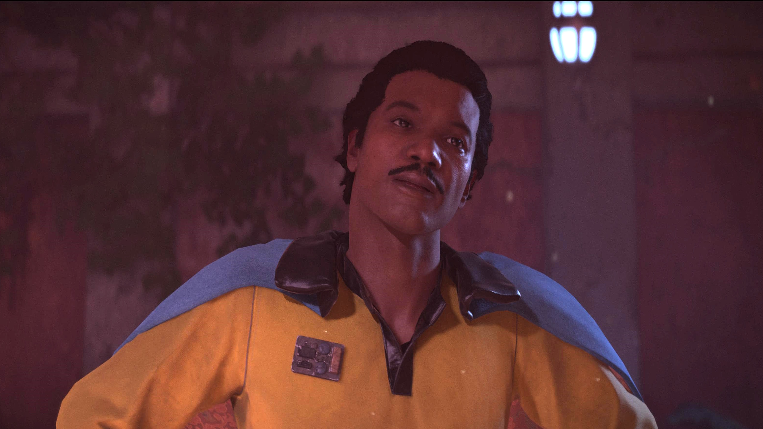 Lando stands with his hands on his hips in Star Wars Outlaws