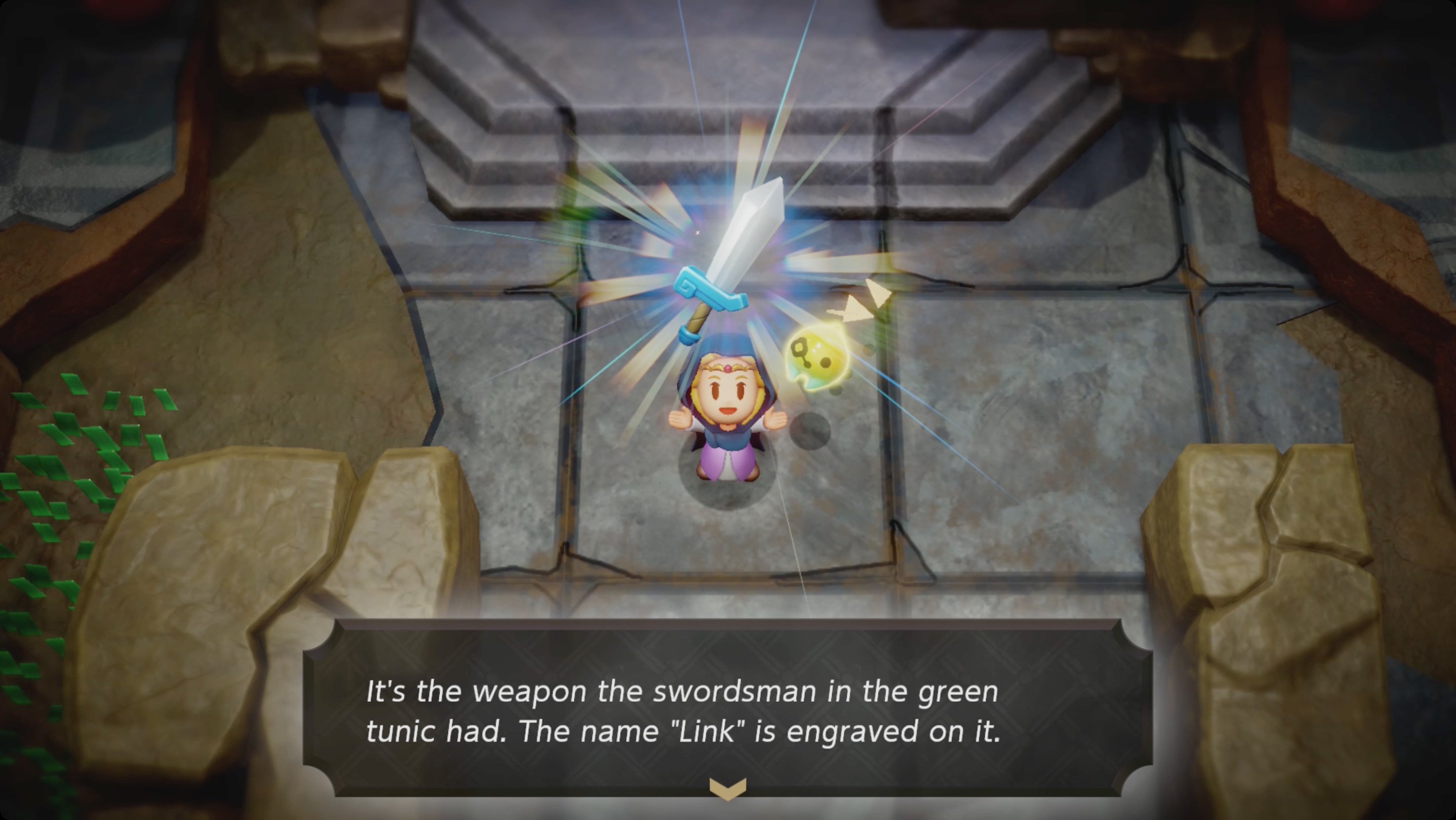 Zelda: Echoes of Wisdom Zelda finding Link’s sword