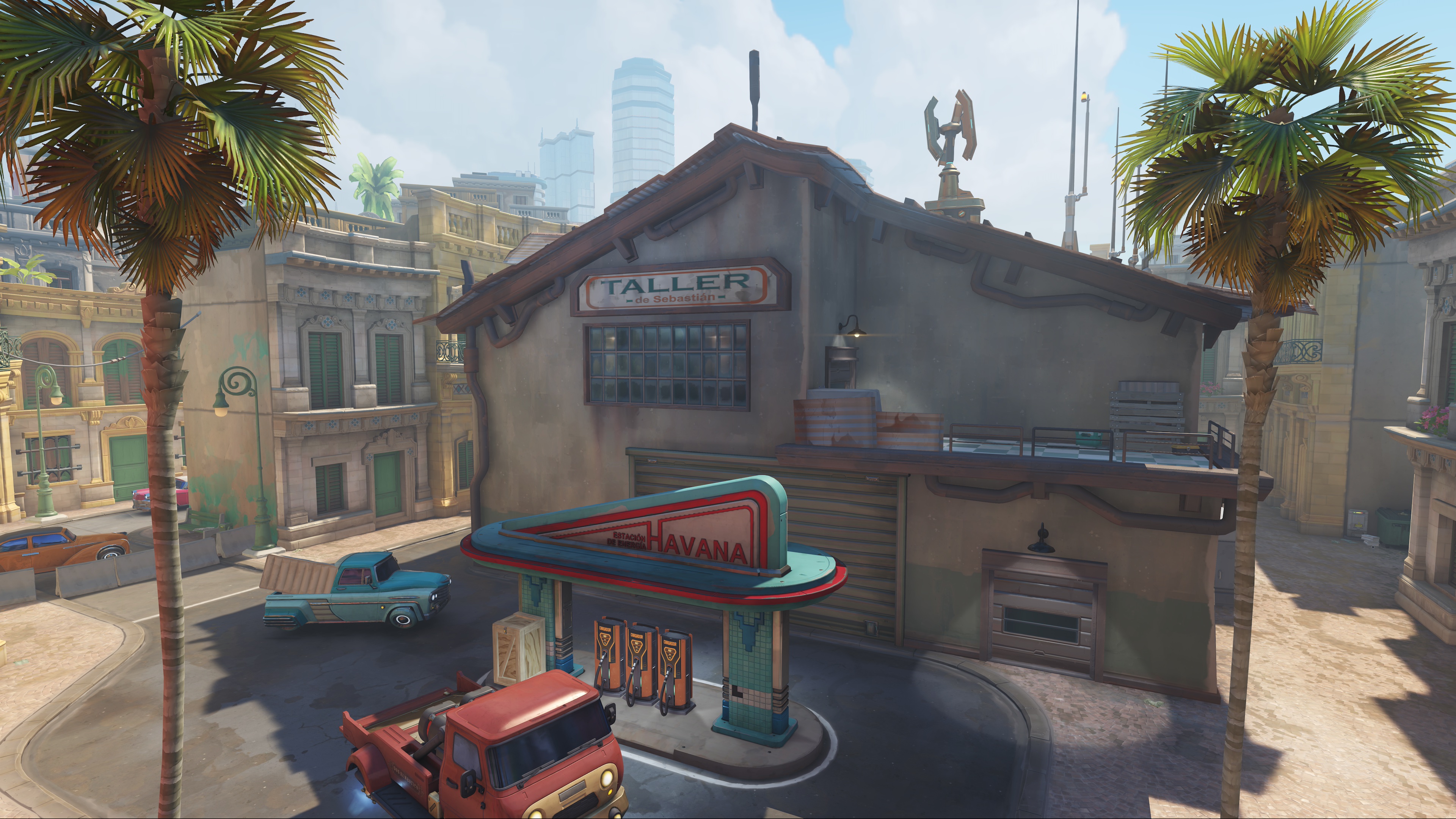 A screenshot from the reworked Havana attackers spawn in Overwatch 2