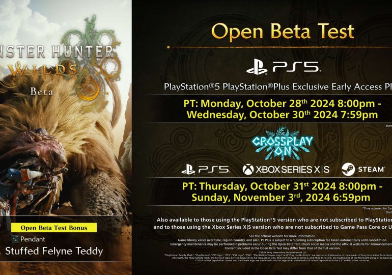 When does the Monster Hunter Wilds open beta start, and how do you get access?