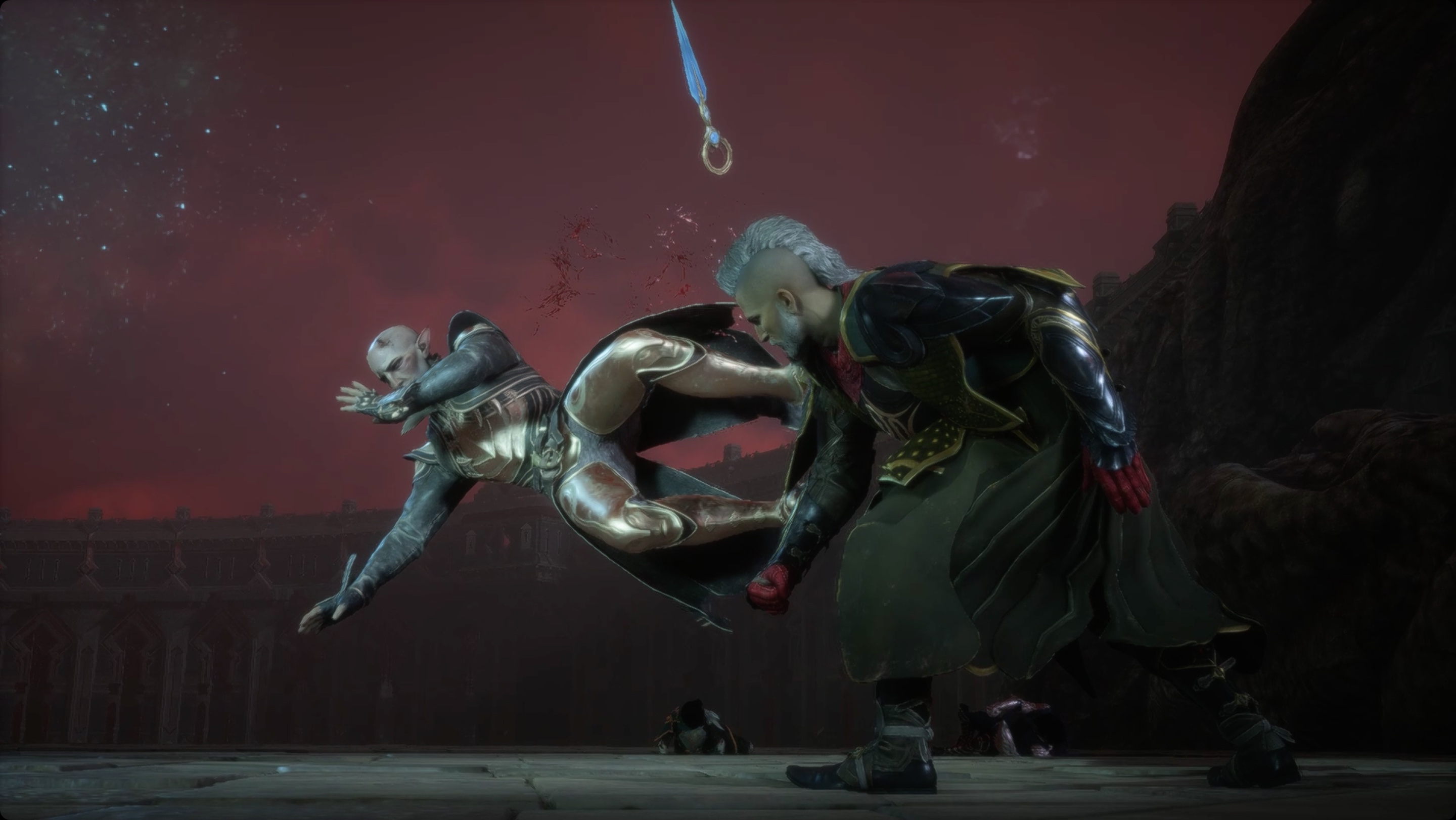 Dragon Age: The Veilguard Rook punching Solas