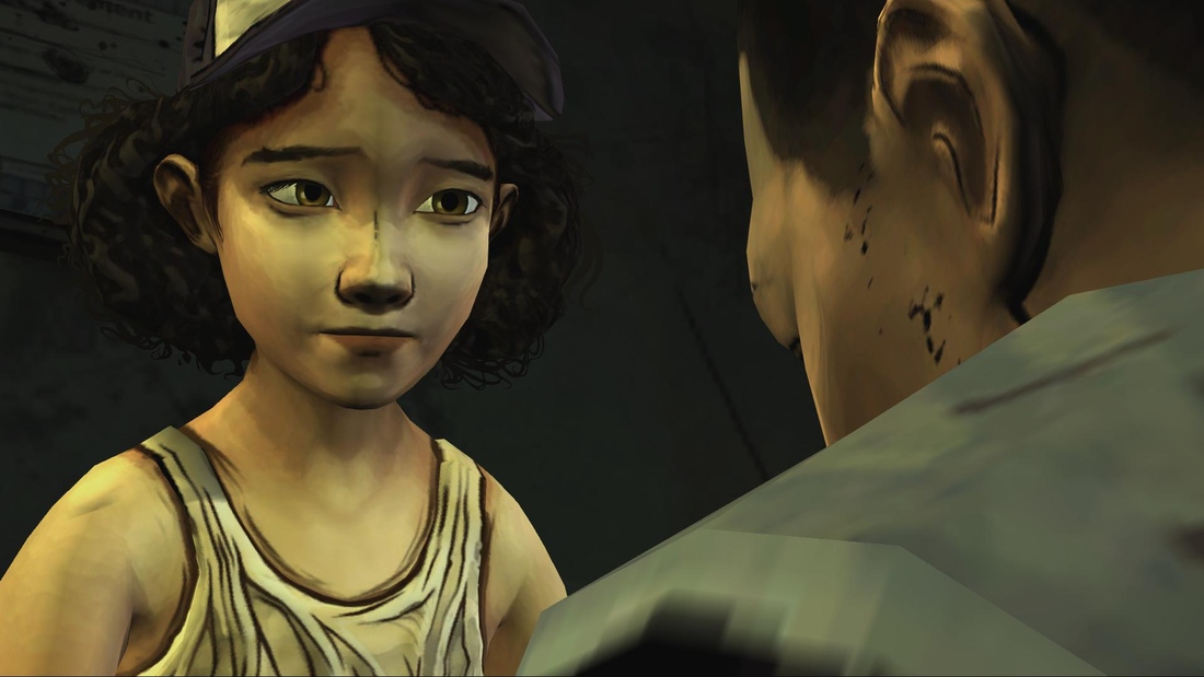 In the Walking Dead game, Clementine is deep in conversation