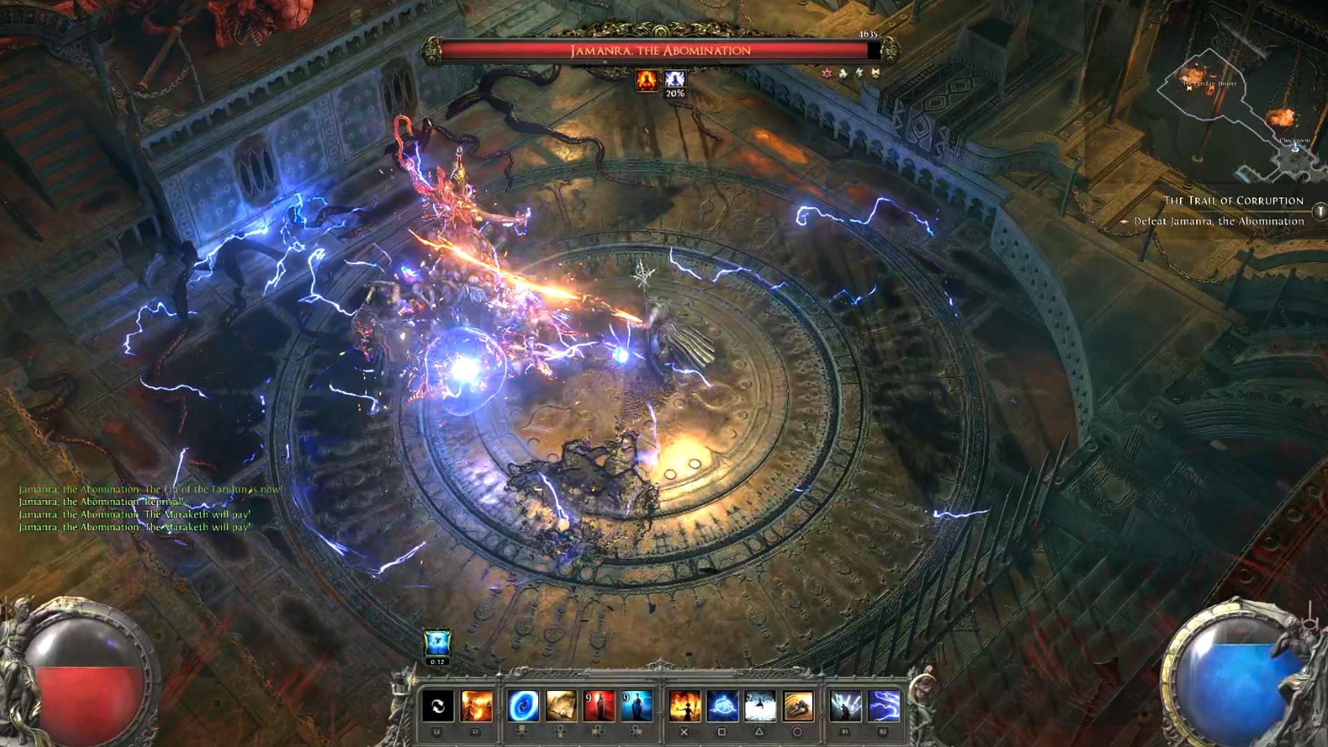 Jamanra uses a spear attack in Path of Exile 2