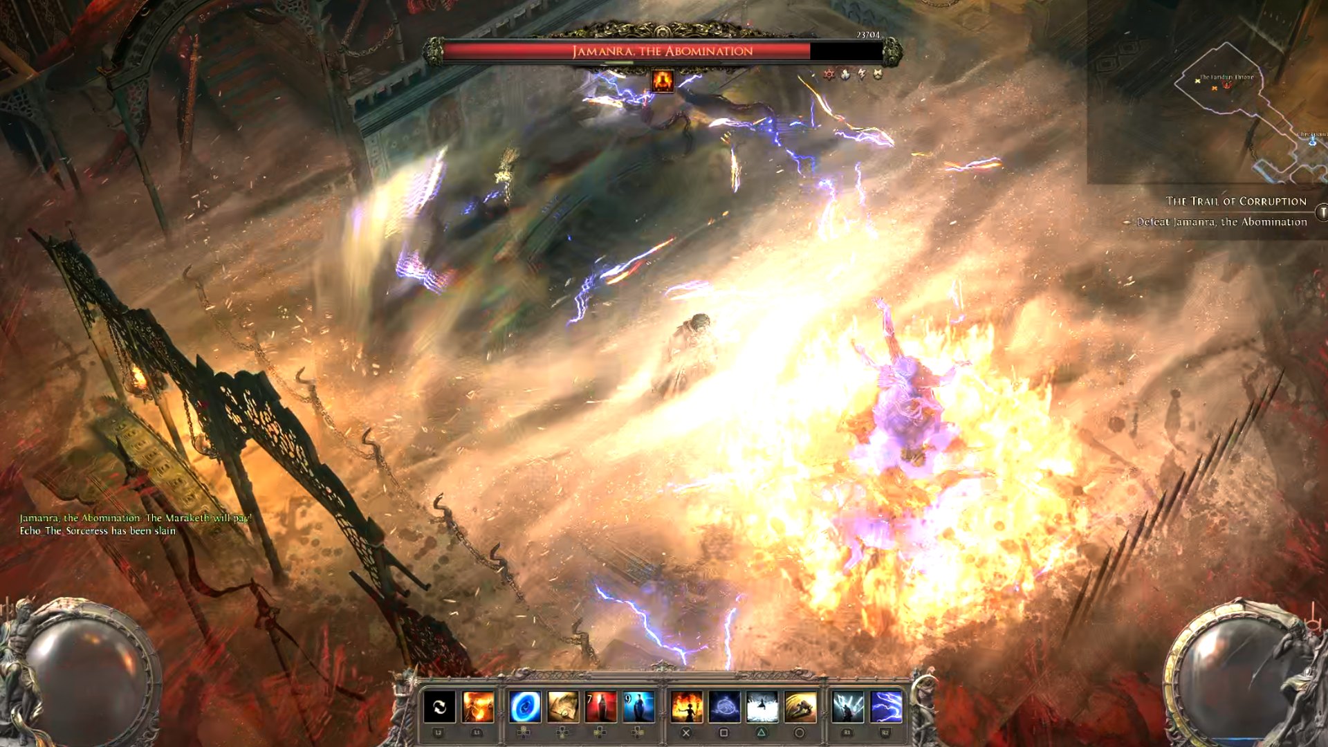 Jamanra casts a sandstorm in Path of Exile 2