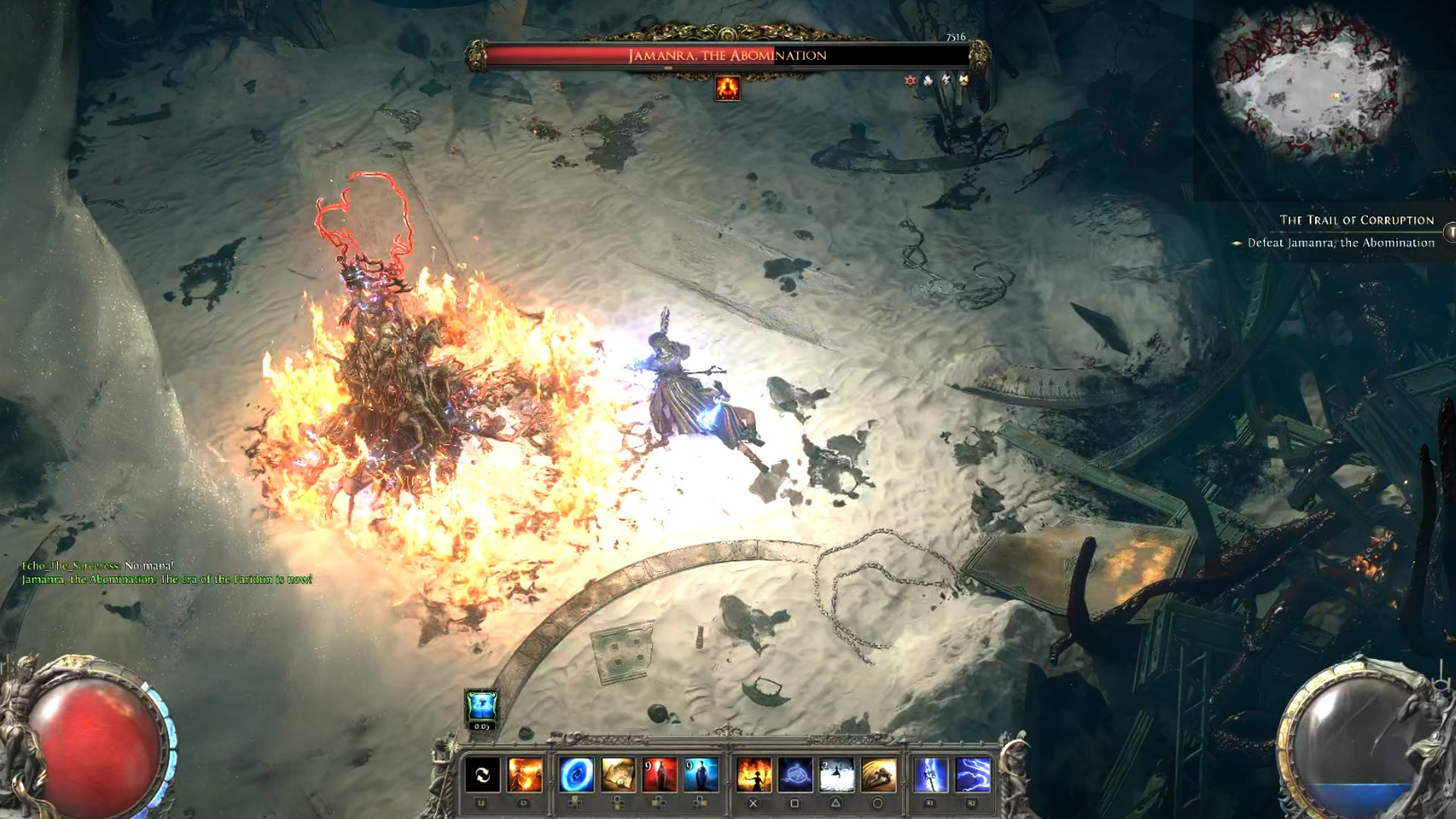 Jamanra summons a cyclone in Path of Exile 2