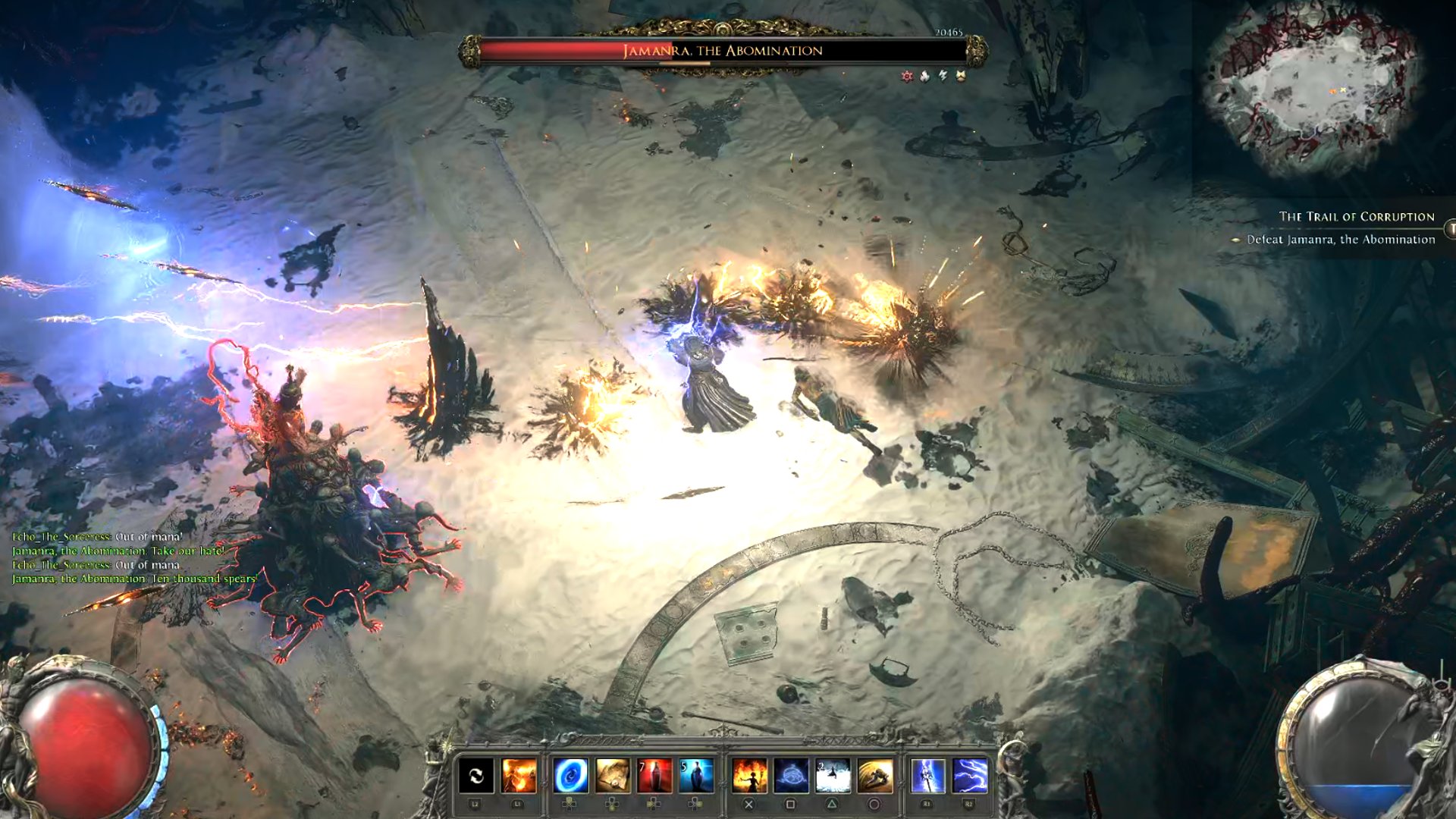 Jamanra summons pylons in Path of Exile 2