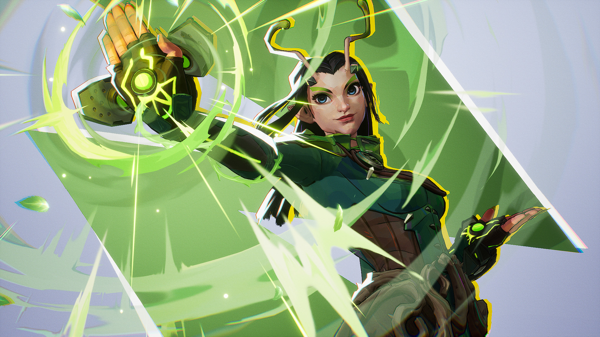 Mantis poses in the character screen of Marvel Rivals