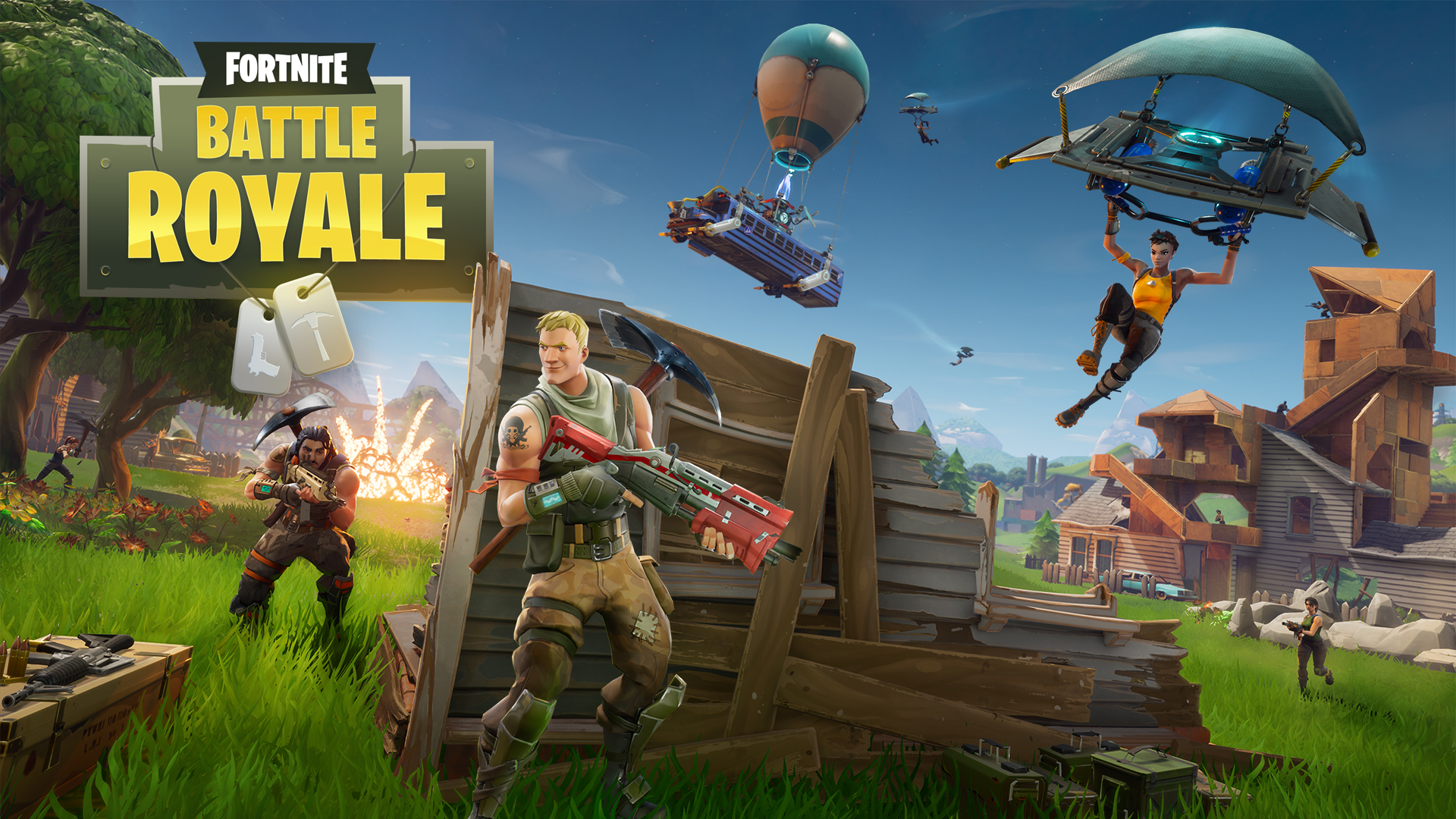 The original Fortnite Battle Royale announcement image.