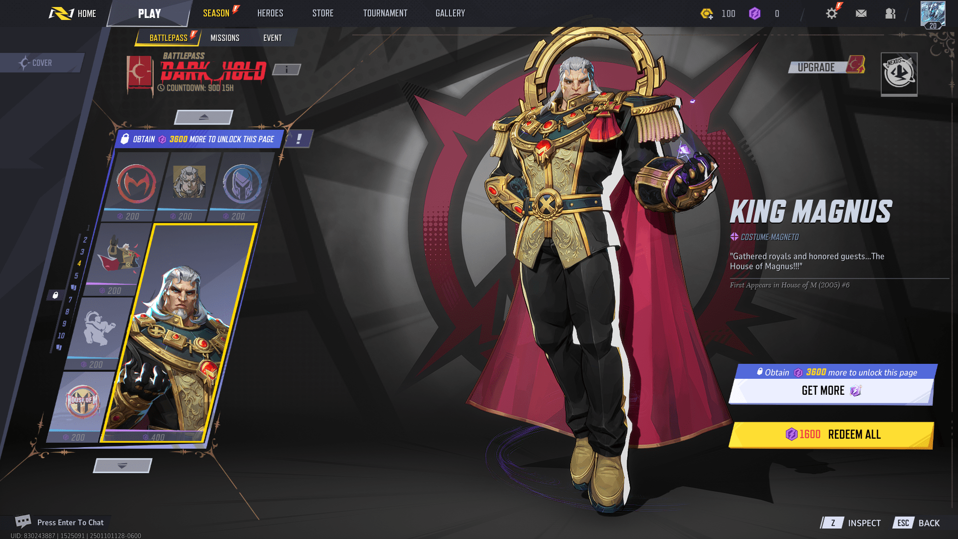 Magneto’s King Magnus skin in Marvel Rivals season 1