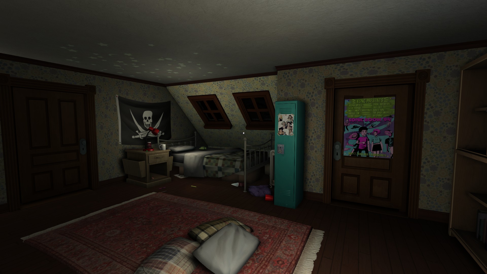 A teenager’s bedroom as seen in Gone Home.