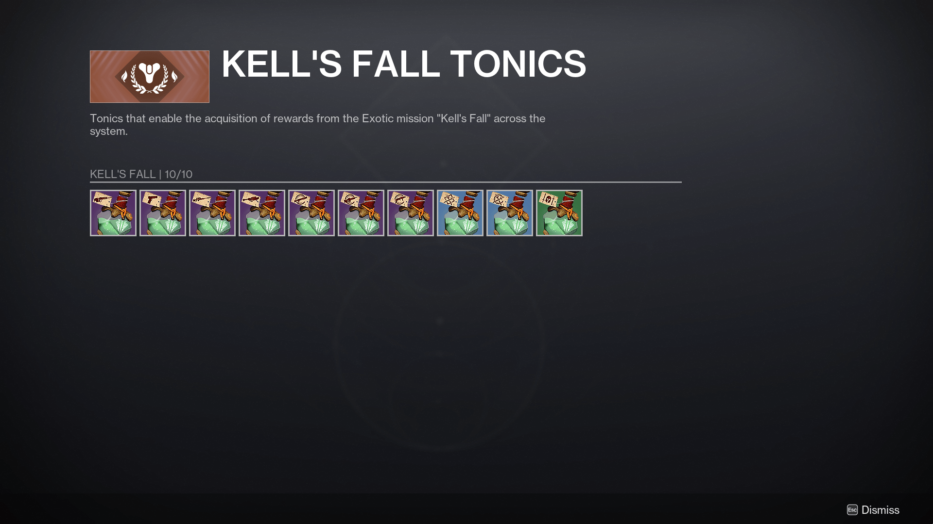 A completed Tonic page in Destiny 2’s episode or Revenant 