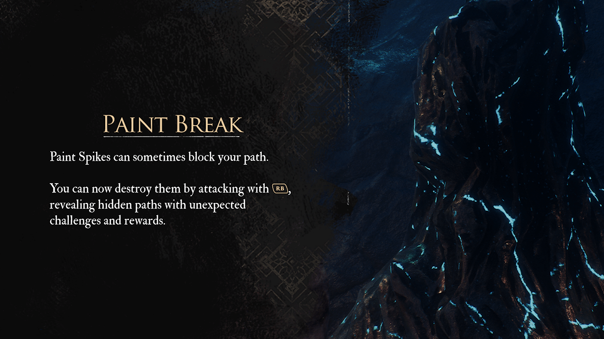 A menu shows the Paint Break ability earned from finding lost gestrals in Clair Obscur Expedition 33