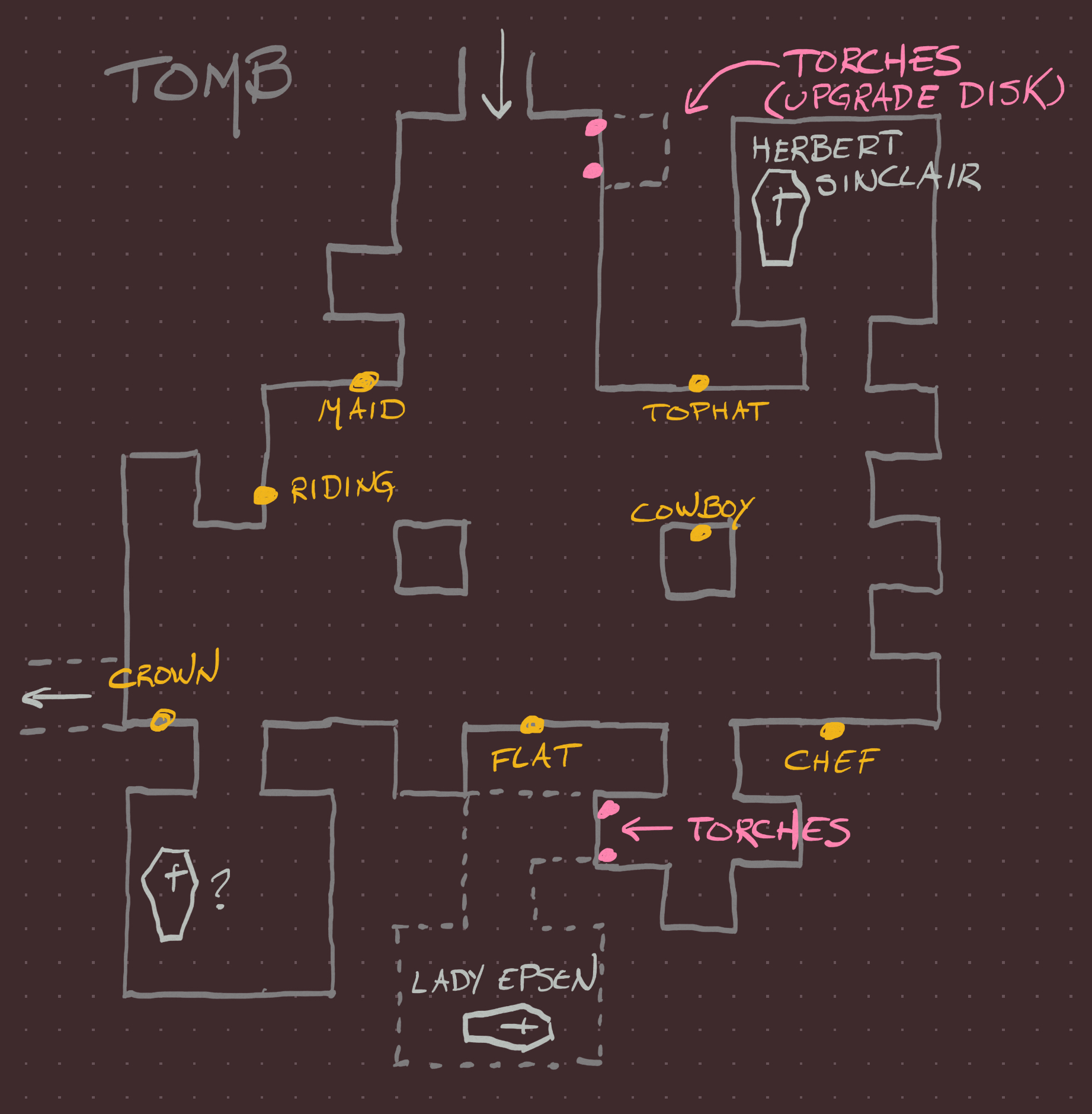 Blue Prince Tomb map