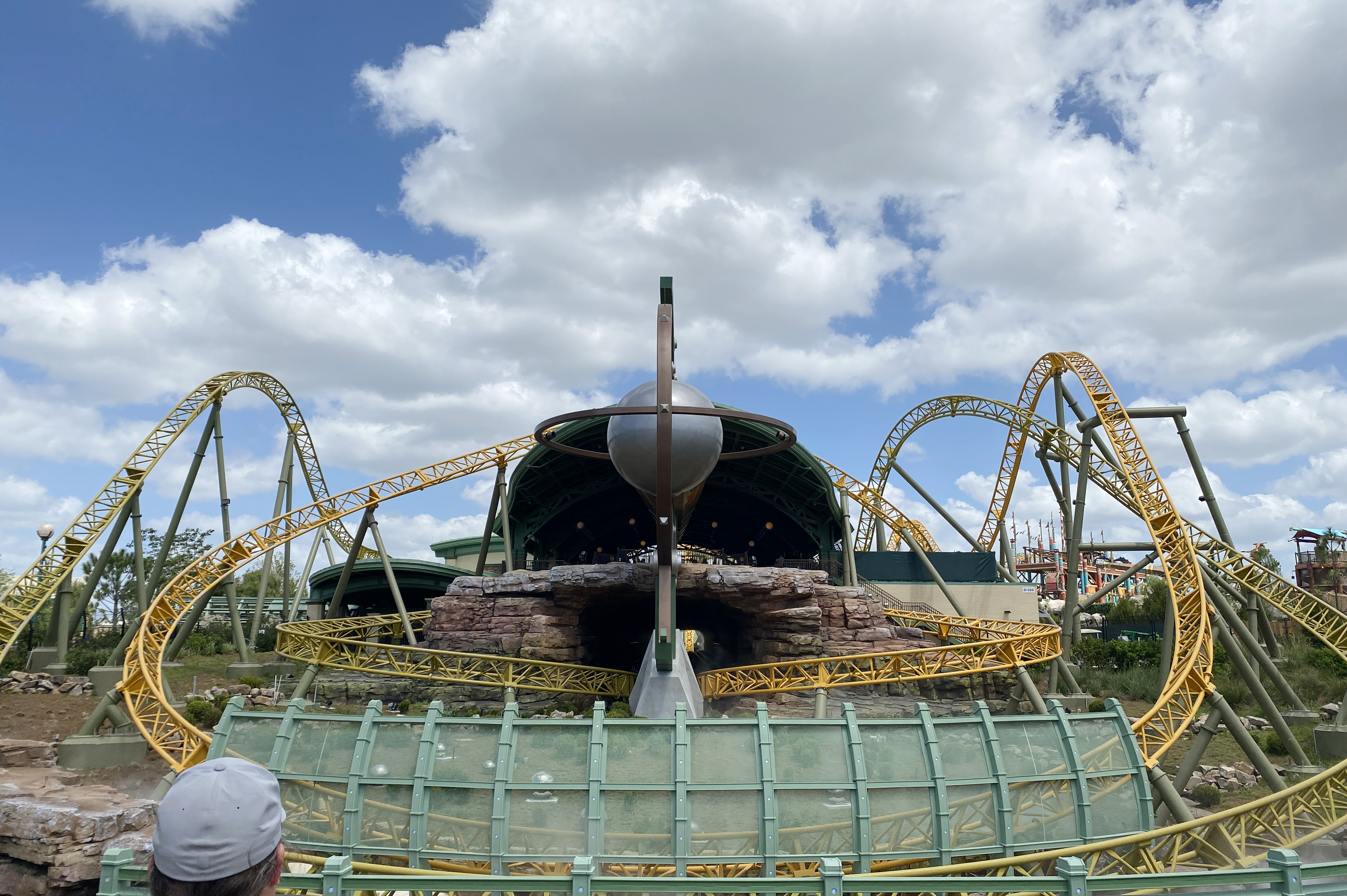 The interlocking dual tracks of Epic Universe’s Celestial roller coaster