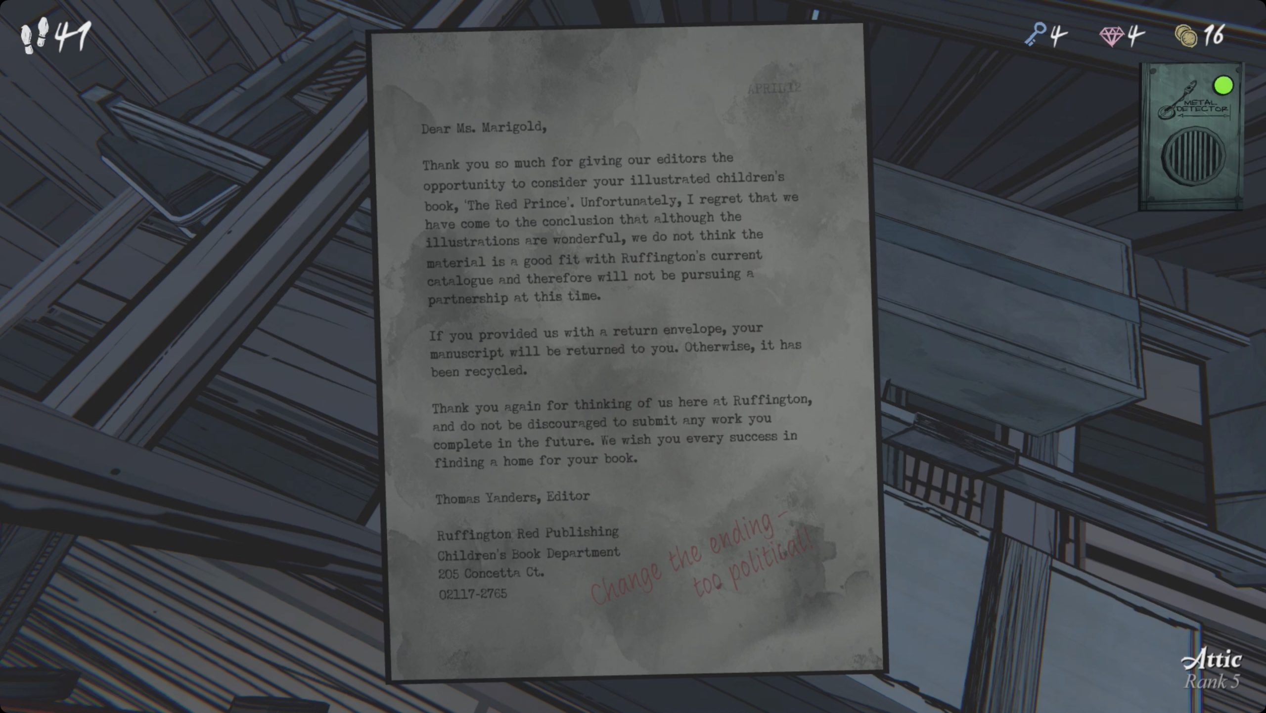 The last Blue Prince secret? Sharp political commentary