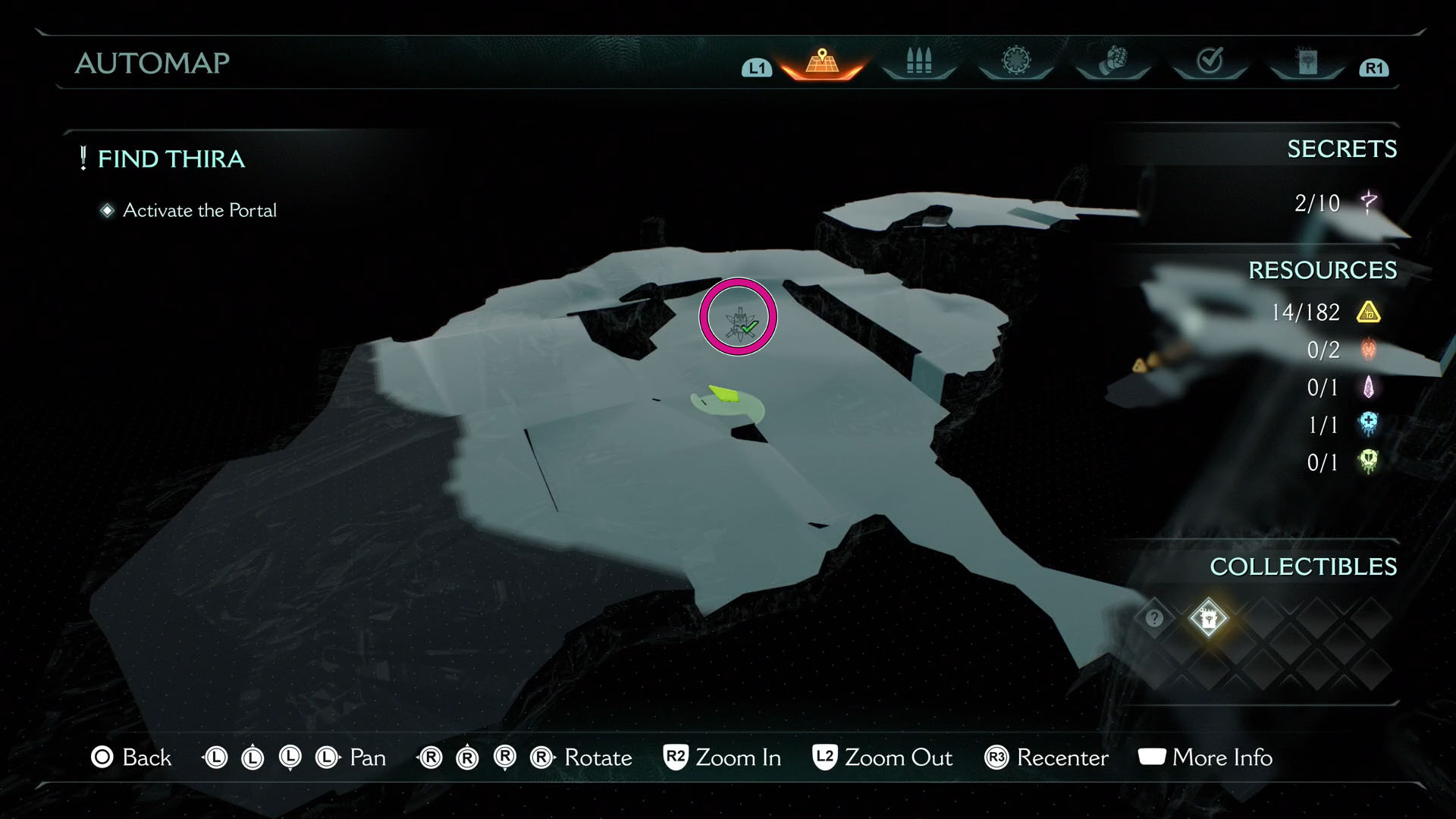 A Doom: The Dark Ages screenshot showing on the map the location of chapter 15’s leader.