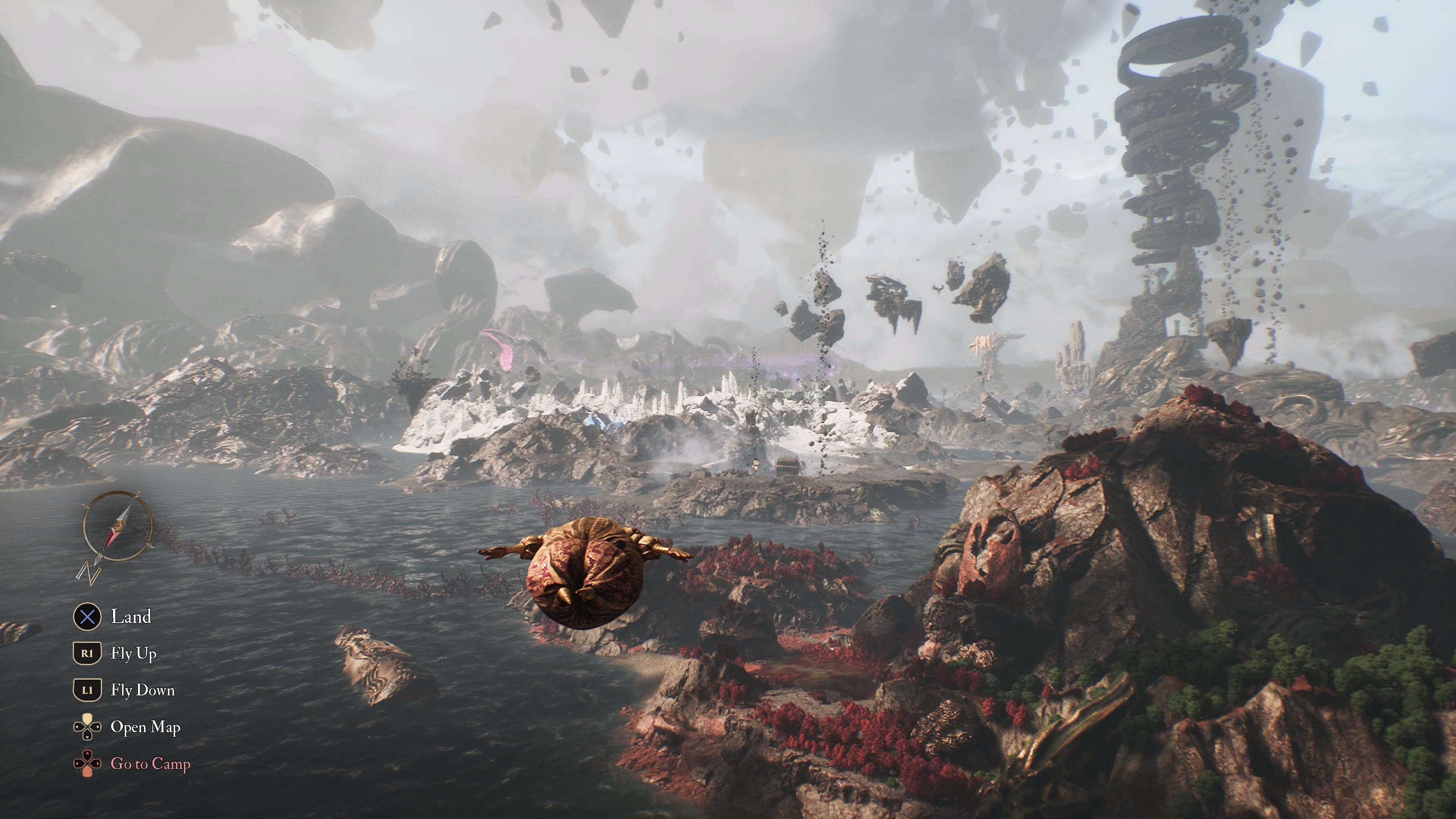Esquie flying around the overworld in Clair Obscur: Expedition 33.