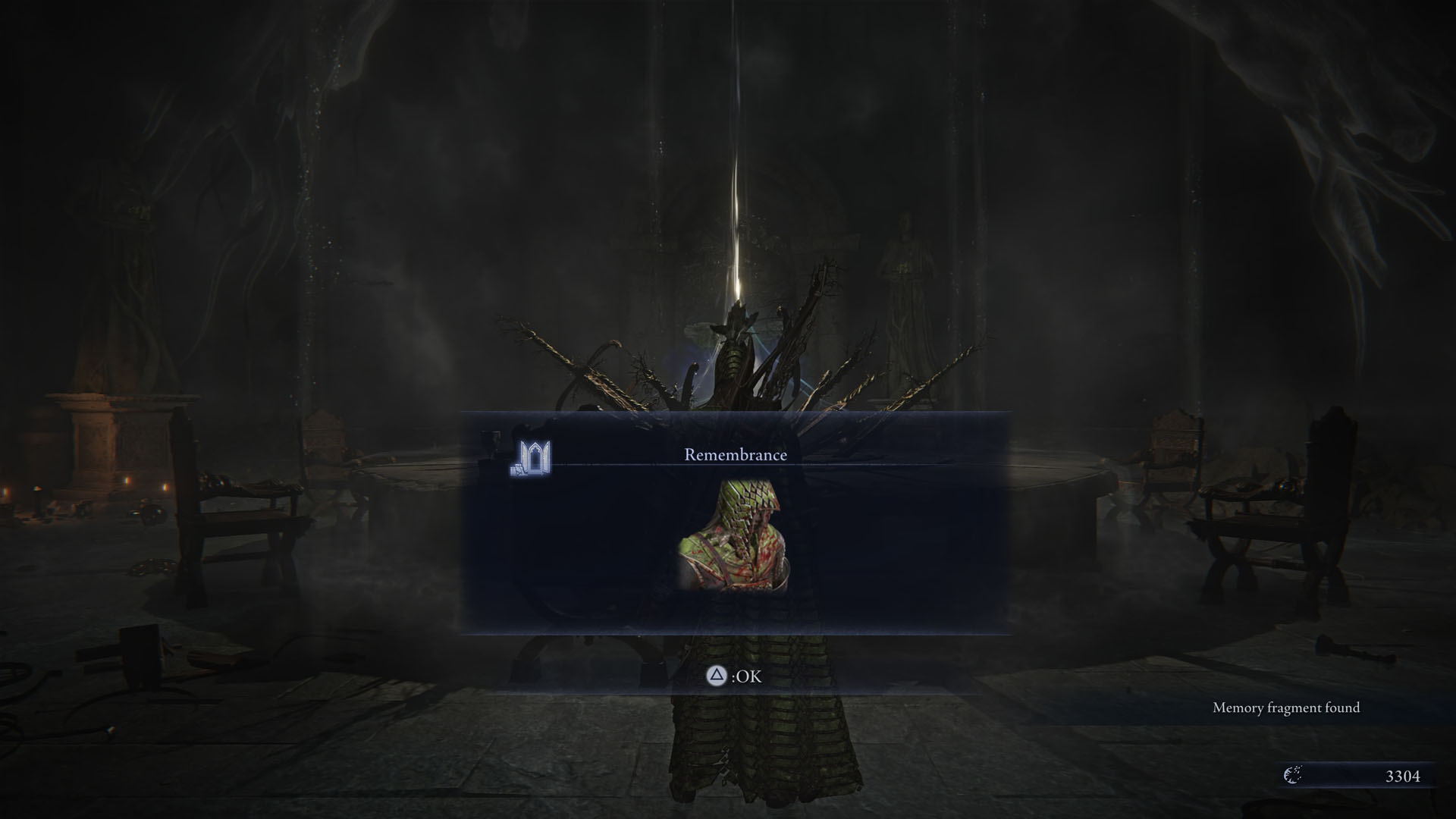 An Elden Ring Nightreign screenshot showing the Remembrance skin you gain after completing Ironeye’s Remembrance quest.