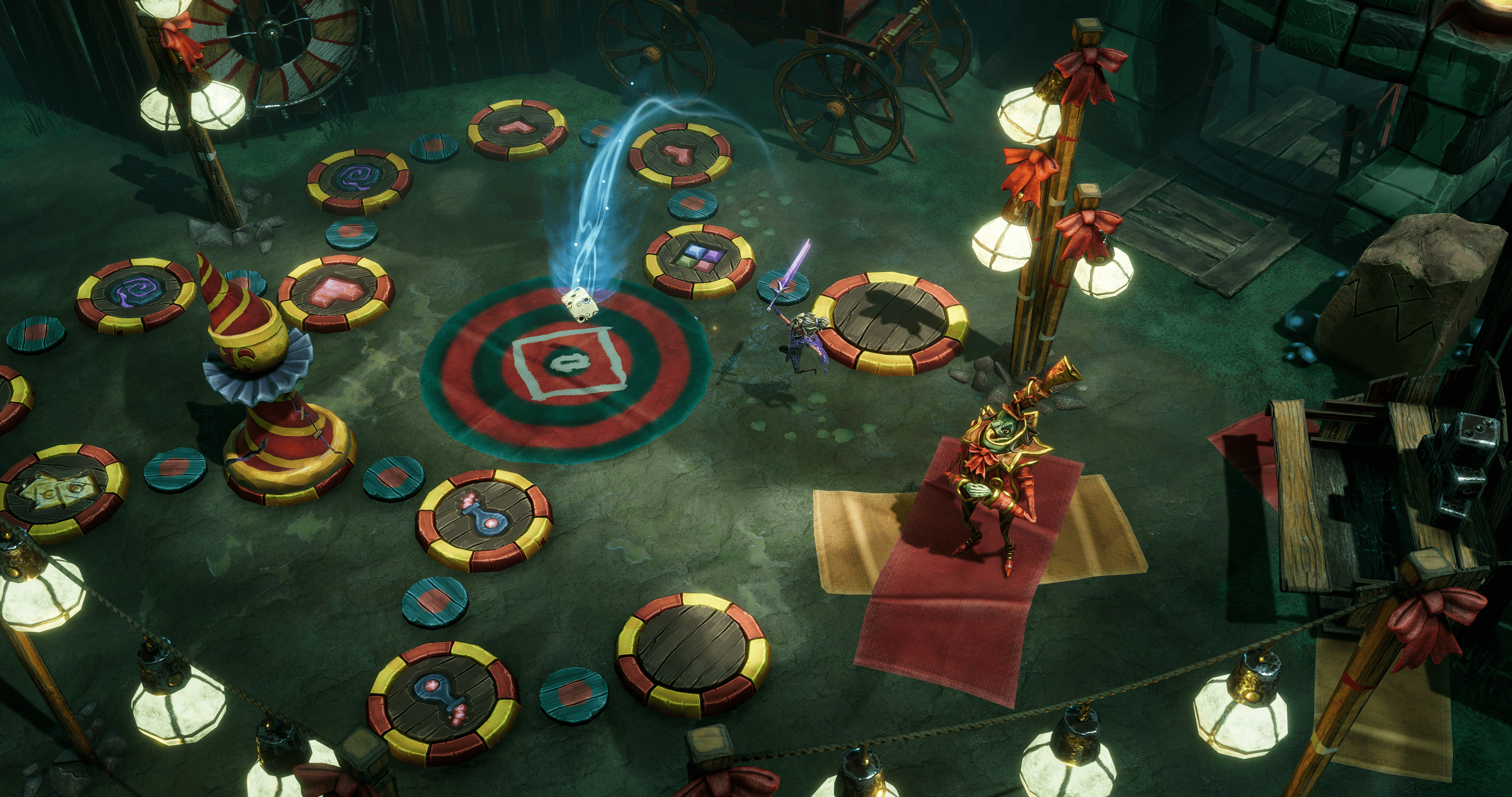 Rolling Fortune during a minigame in Lost in Random: The Eternal Die.