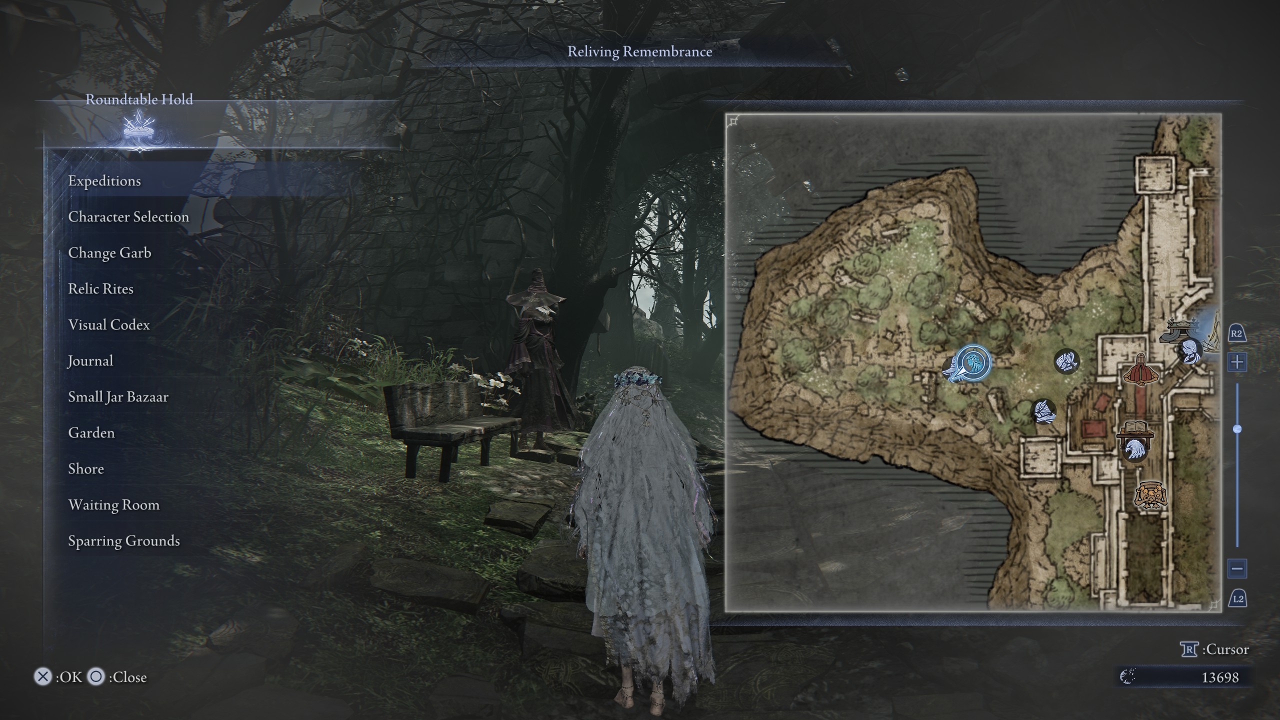 The Revenant approaching the Recluse in Elden Ring Nightreign