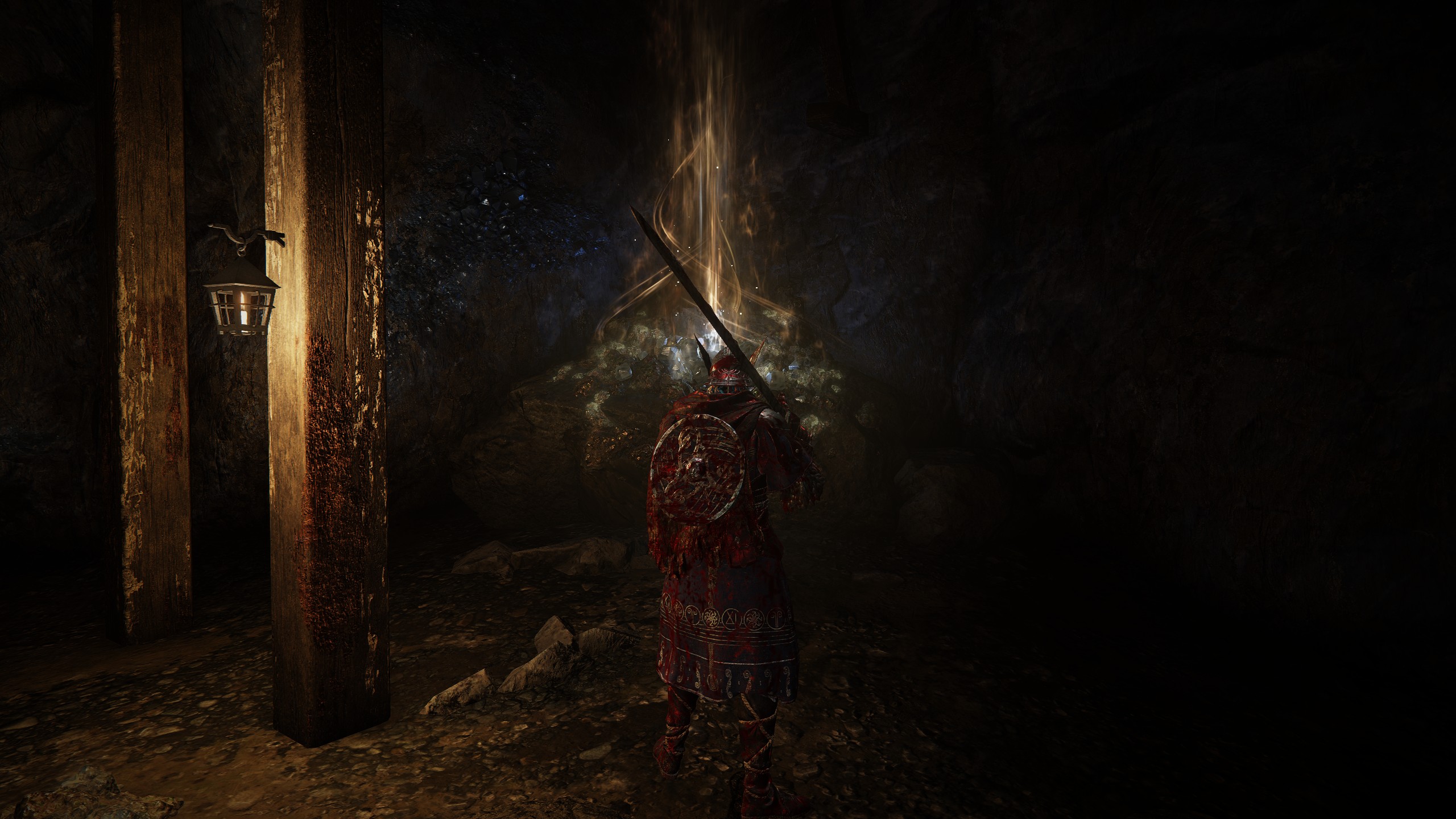 Wylder standing in front of whetstone in Limveld in Elden Ring Nightreign