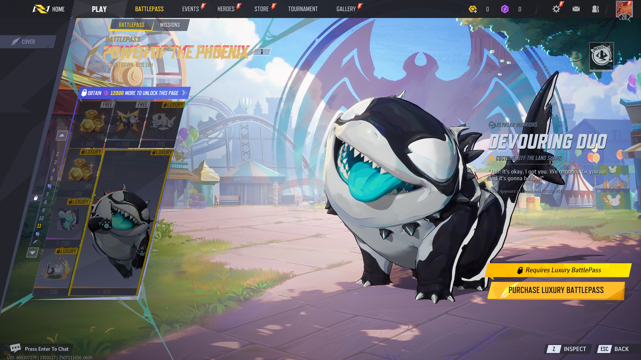 Jeff the Land Shark’s Symbiote skin in Marvel Rivals