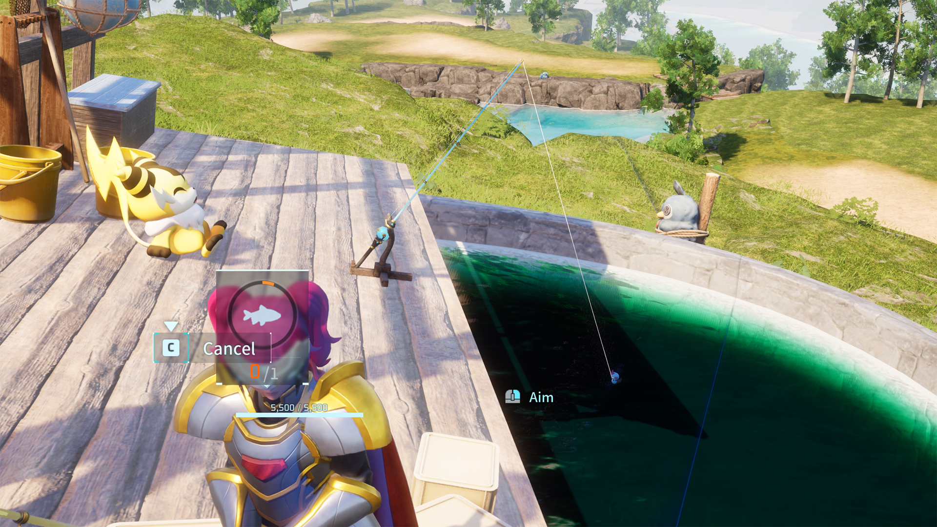 A Fishing Pond in Palworld.