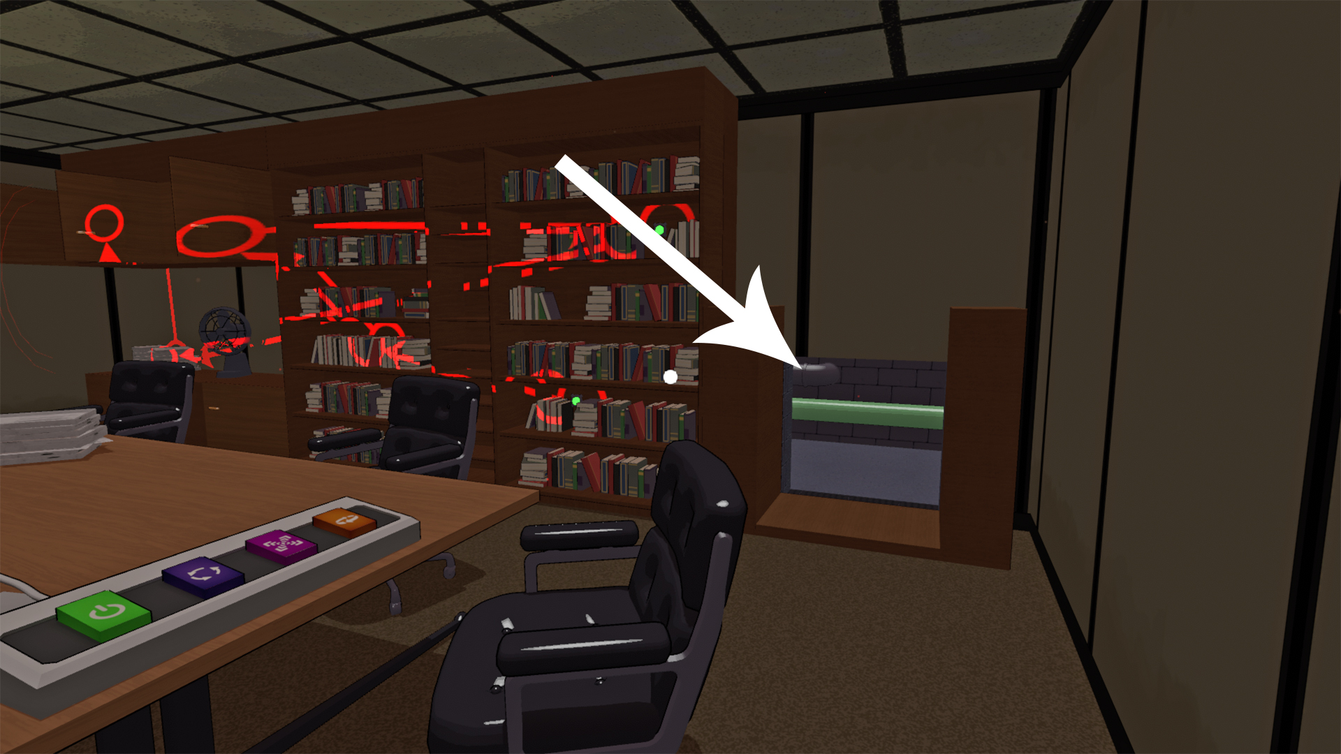 A secret room in Missile Command Delta.