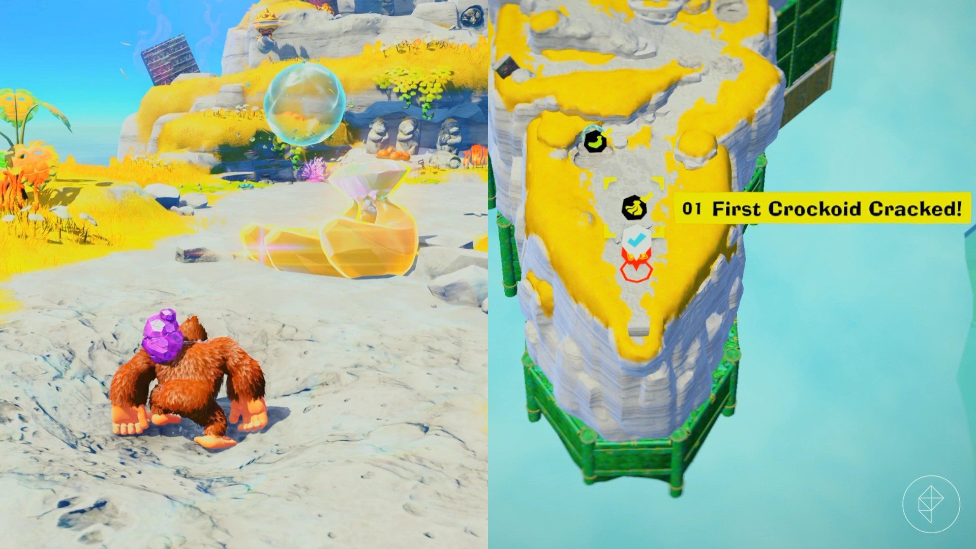 Lagoon Layer Banandium Gem locations in Donkey Kong Bananza
